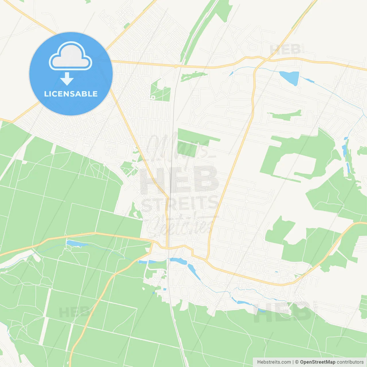 Boiarka, Ukraine Vector Map - Classic Colors