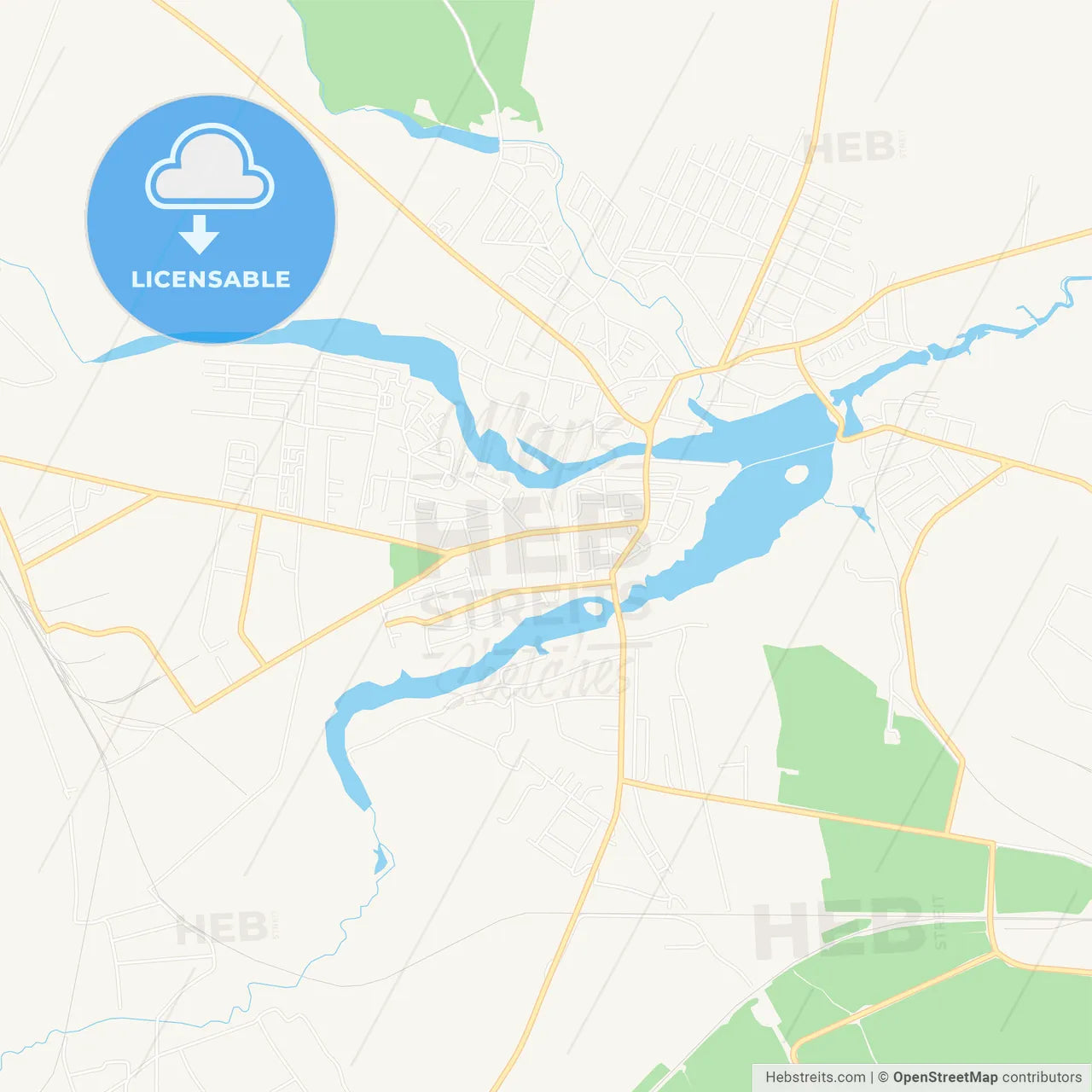 Starokostiantyniv, Ukraine Vector Map - Classic Colors