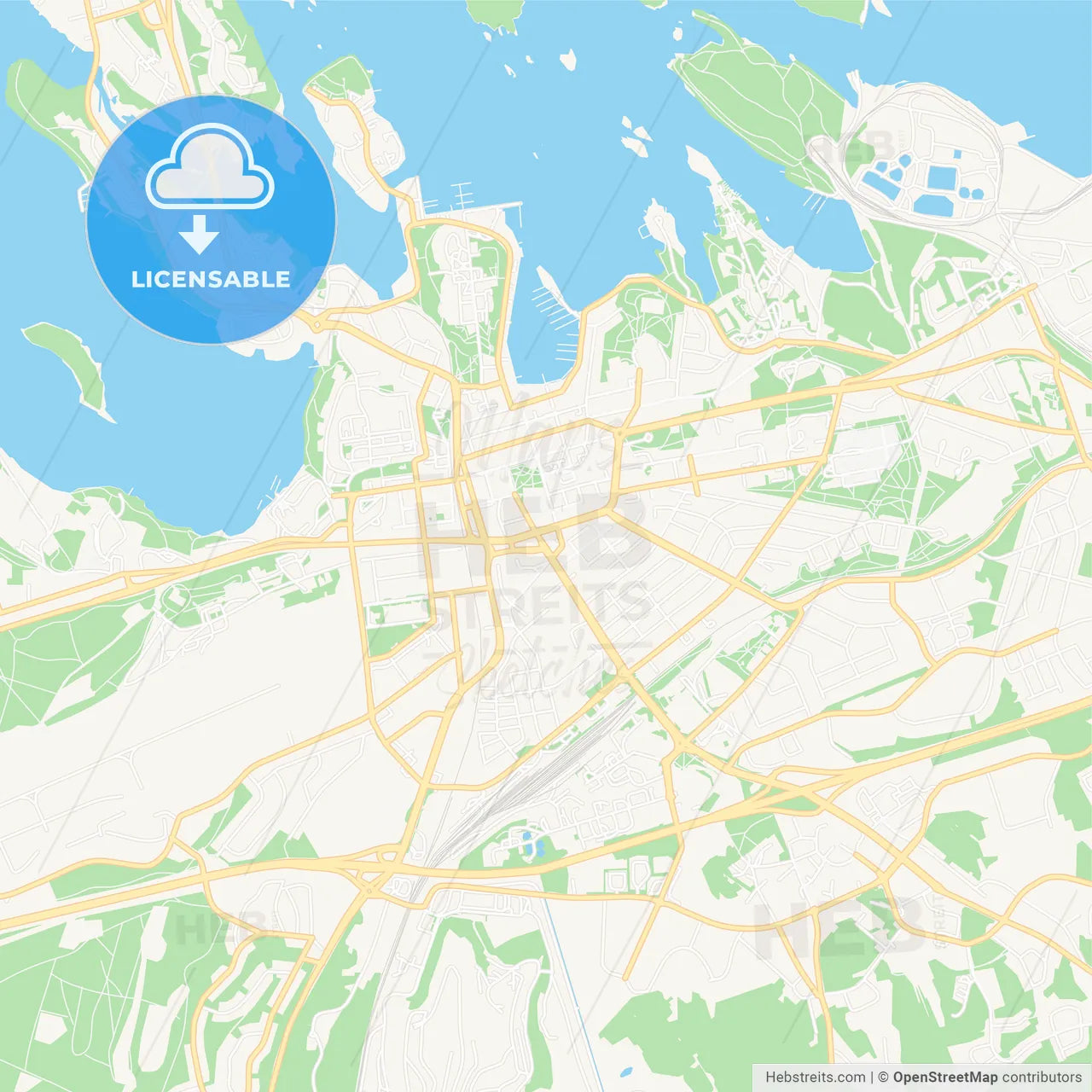 Lappeenranta, Finland Vector Map - Classic Colors