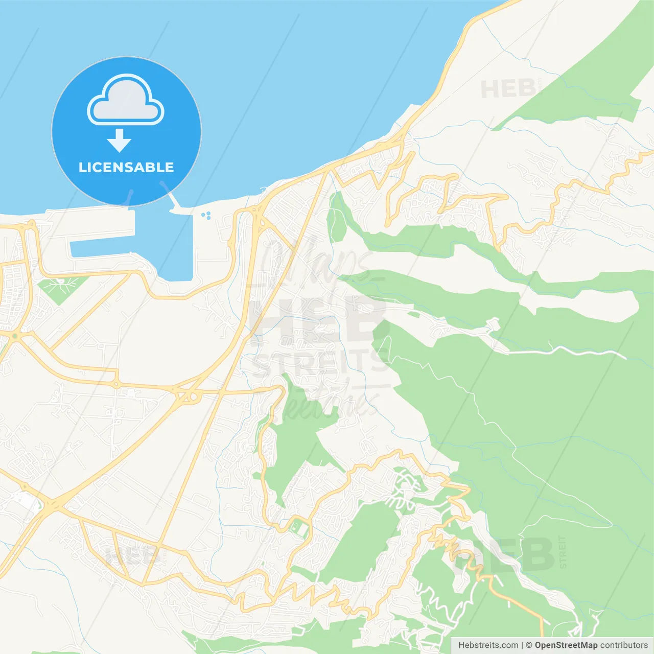 La Possession, France Vector Map - Classic Colors