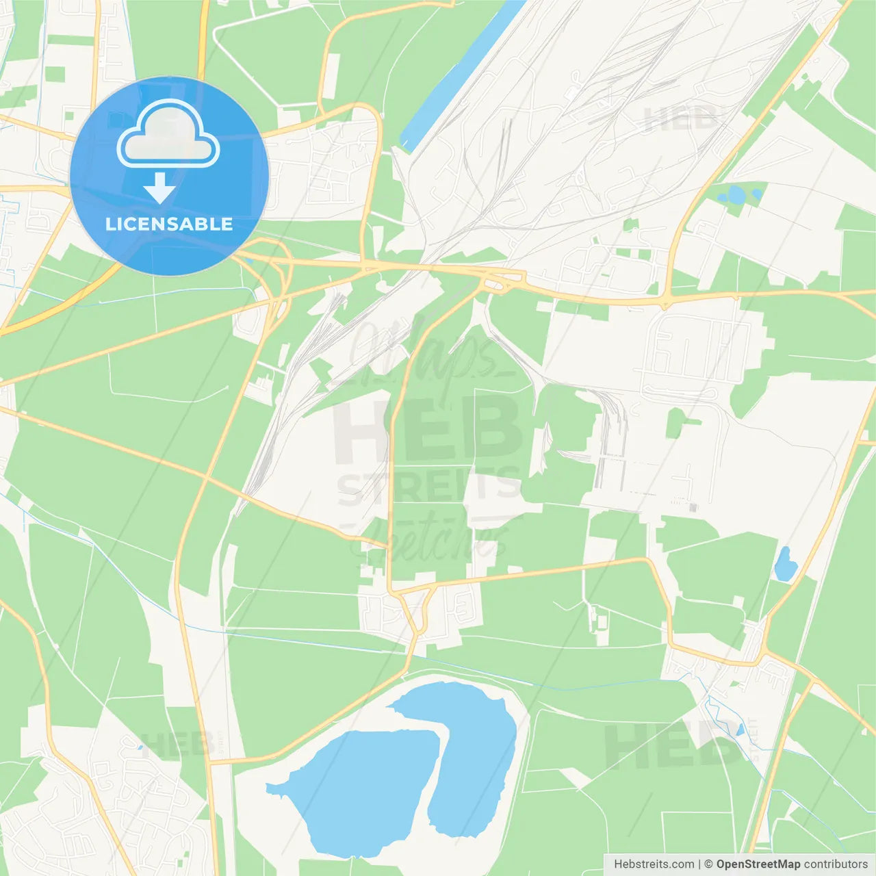 Salzgitter, Germany Vector Map - Classic Colors