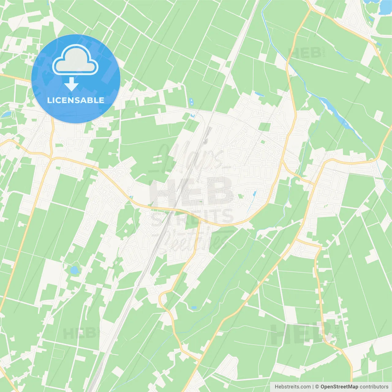 Weyhe, Germany Vector Map - Classic Colors