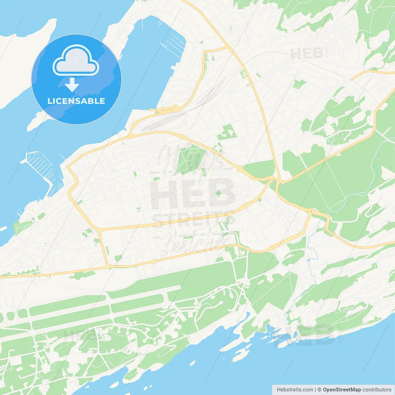 Bodo, Norway Vector Map - Classic Colors