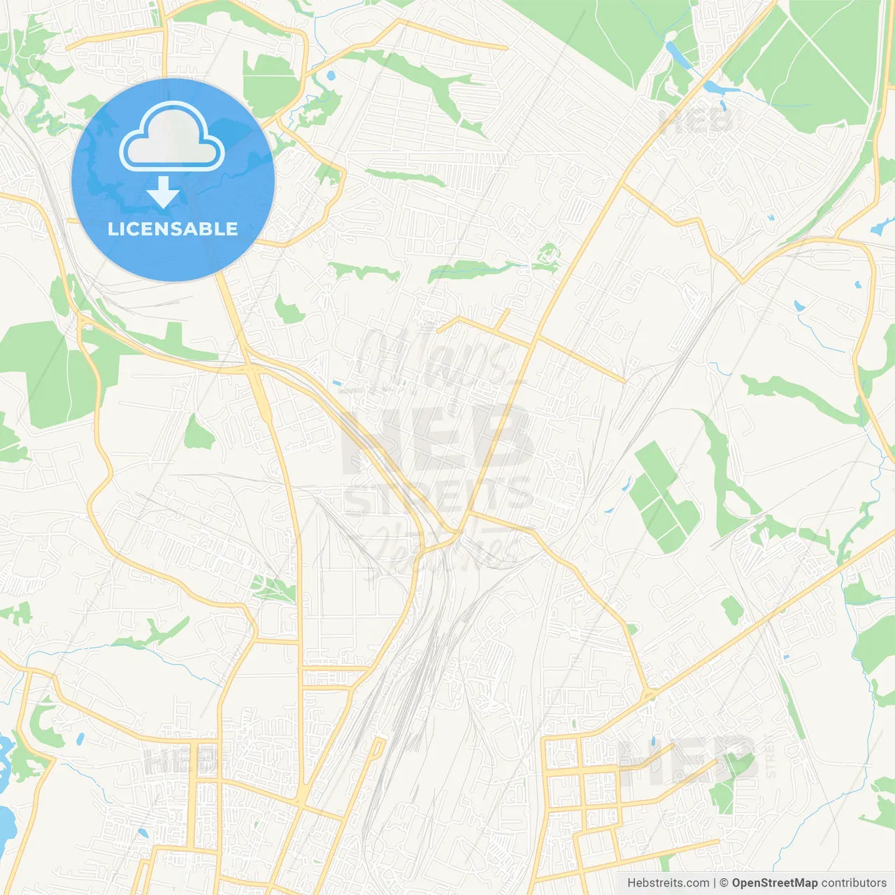 Kaluga, Russia Vector Map - Classic Colors