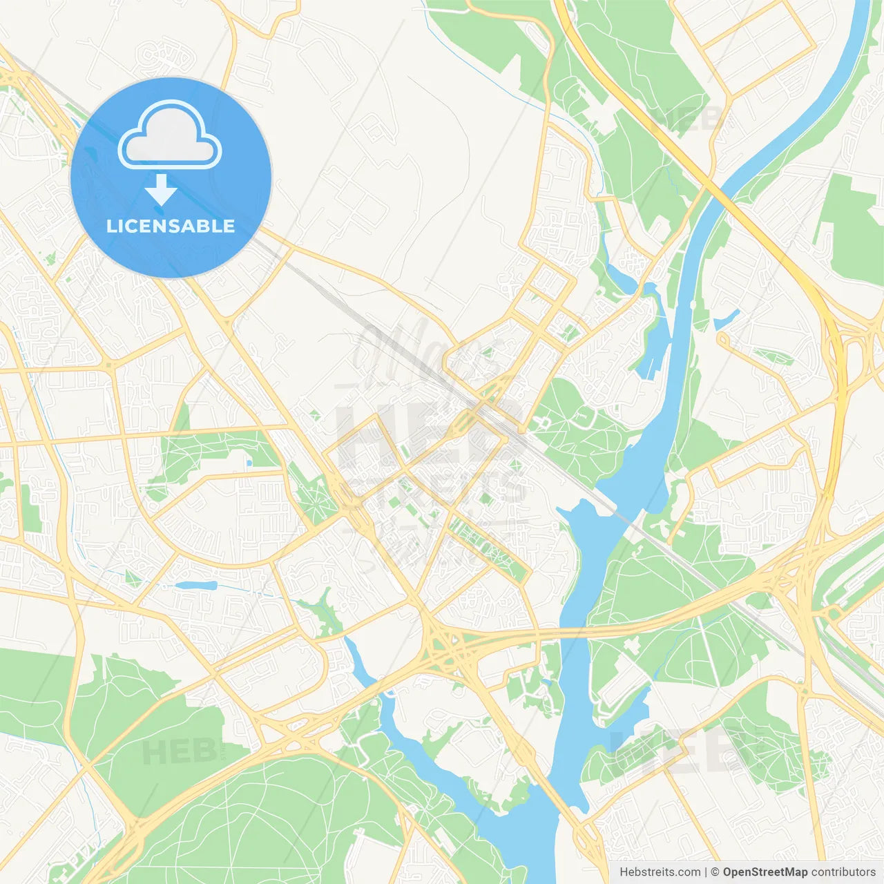 Khimki, Russia Vector Map - Classic Colors