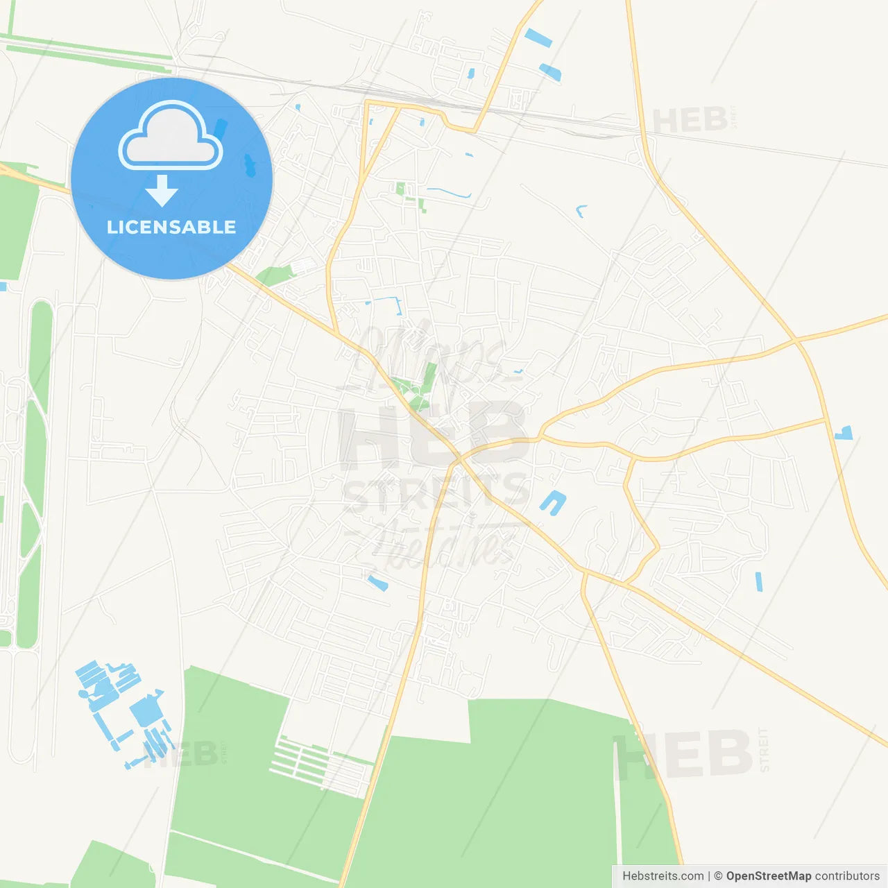 Boryspil, Ukraine Vector Map - Classic Colors