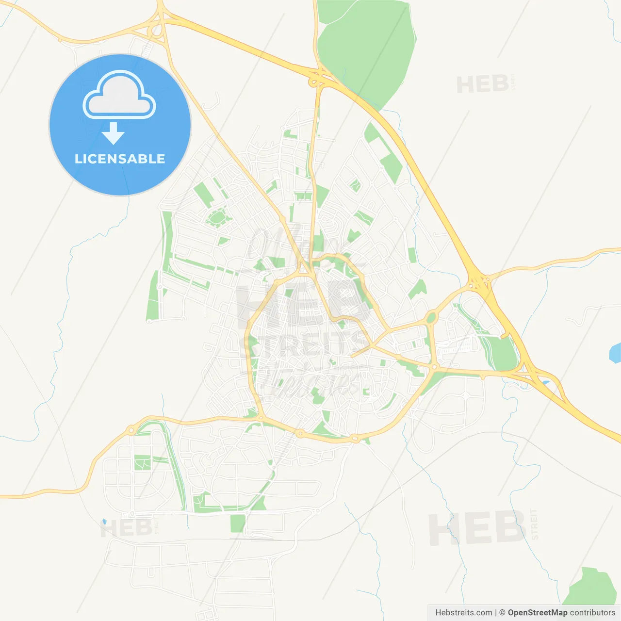 Colmenar Viejo, Spain Vector Map - Classic Colors