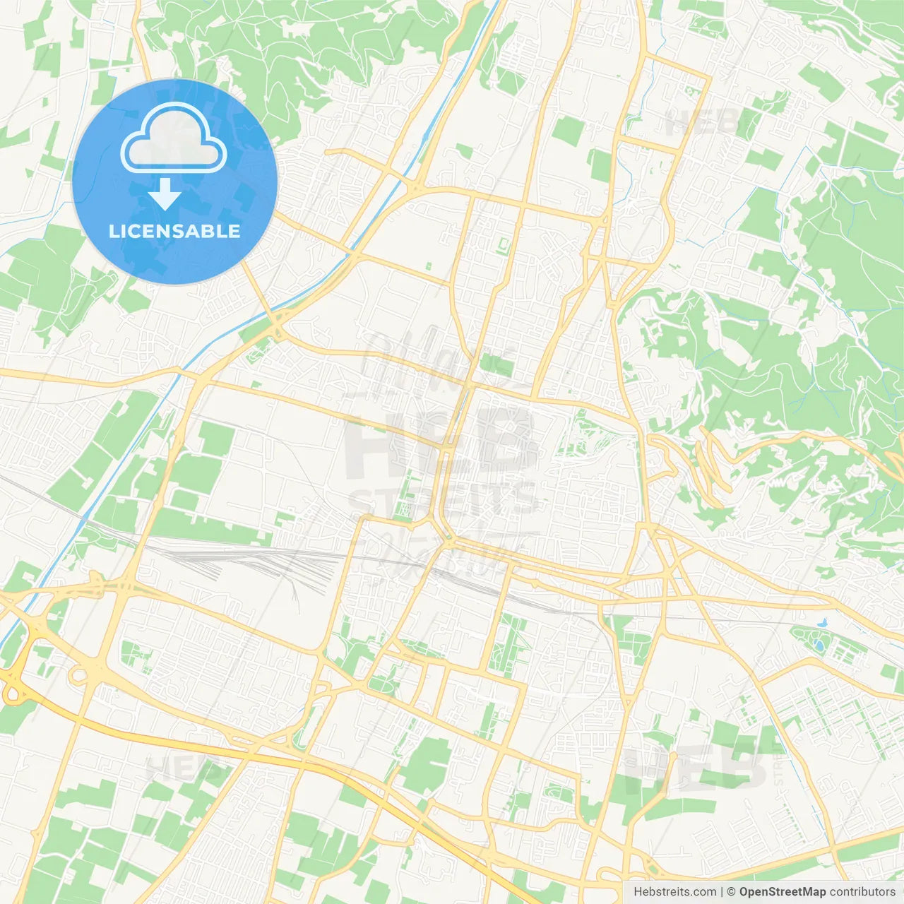 Brescia, Italy Vector Map - Classic Colors