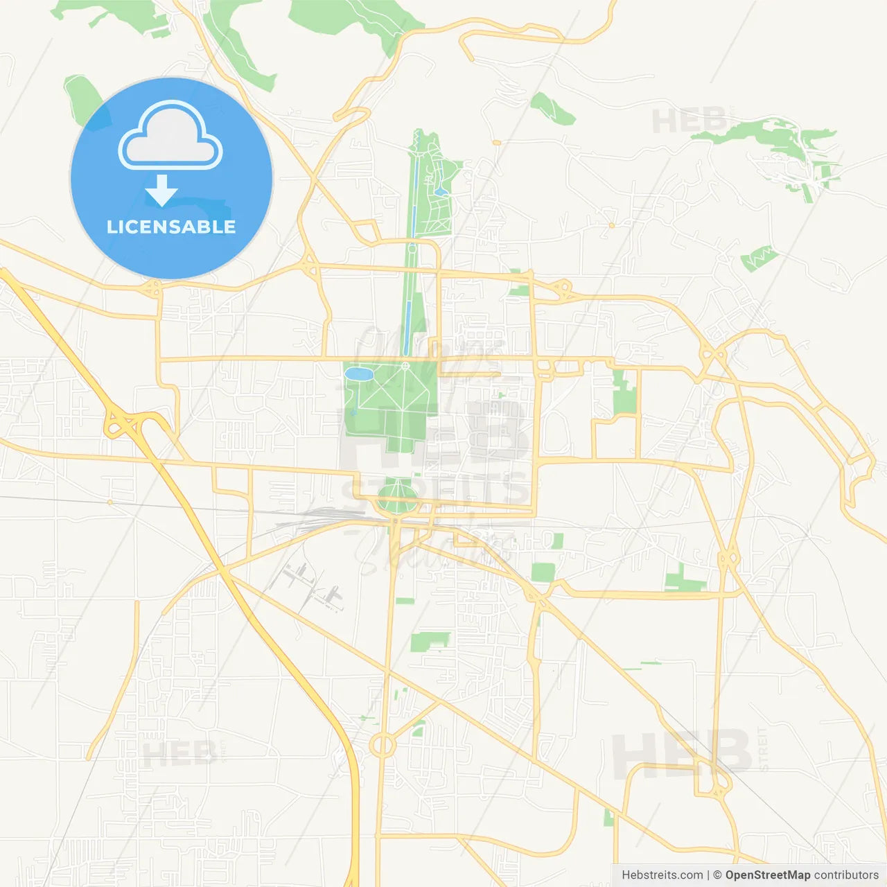 Caserta, Italy Vector Map - Classic Colors