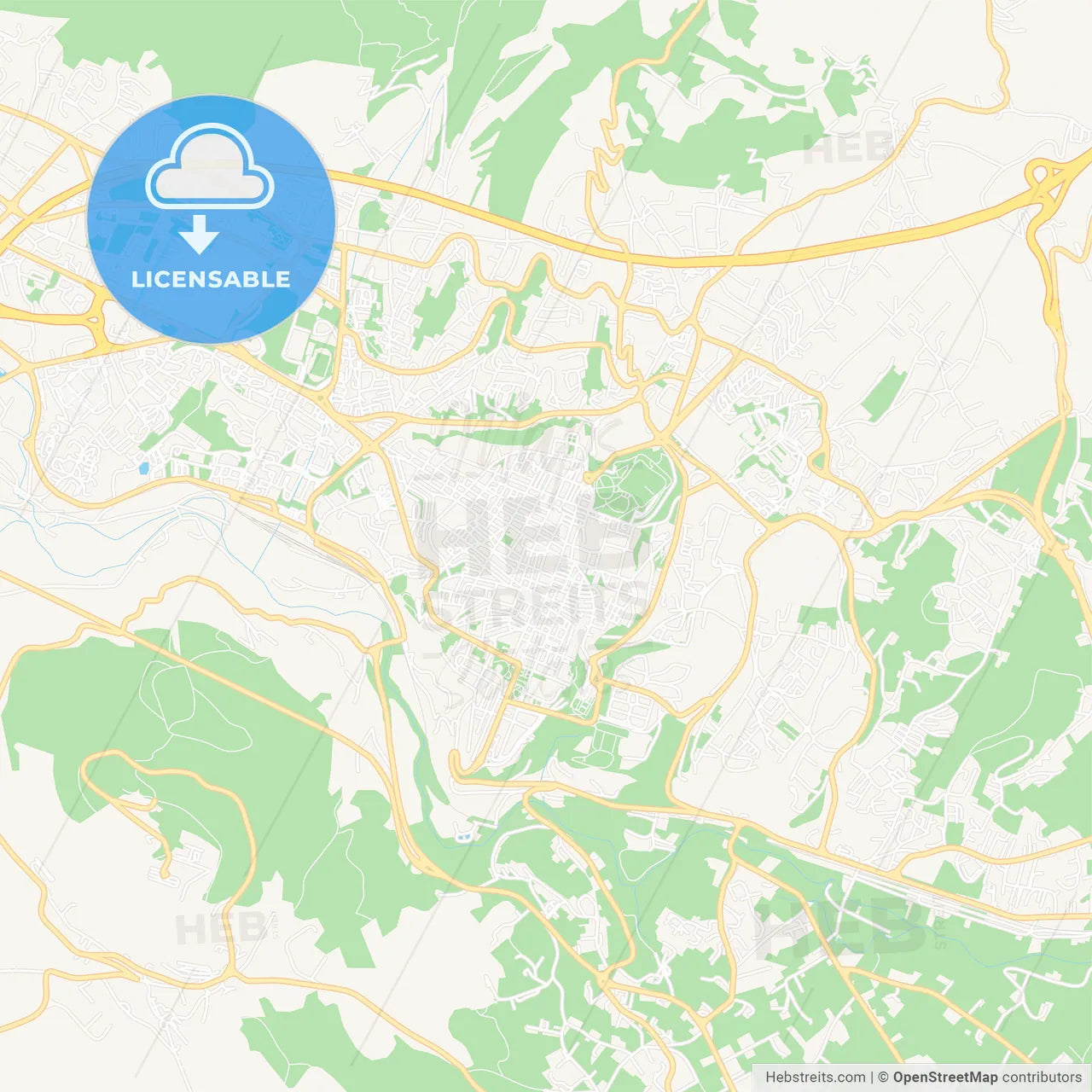 L Aquila, Italy Vector Map - Classic Colors