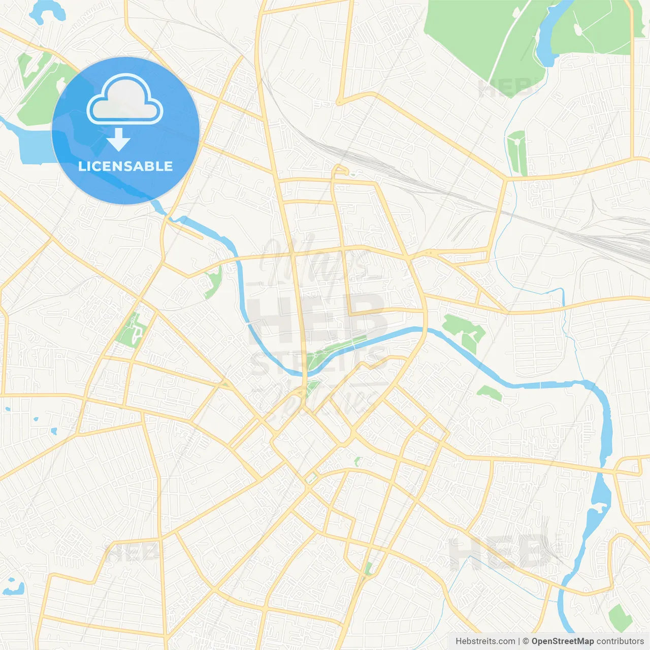 Ivanovo, Russia Vector Map - Classic Colors