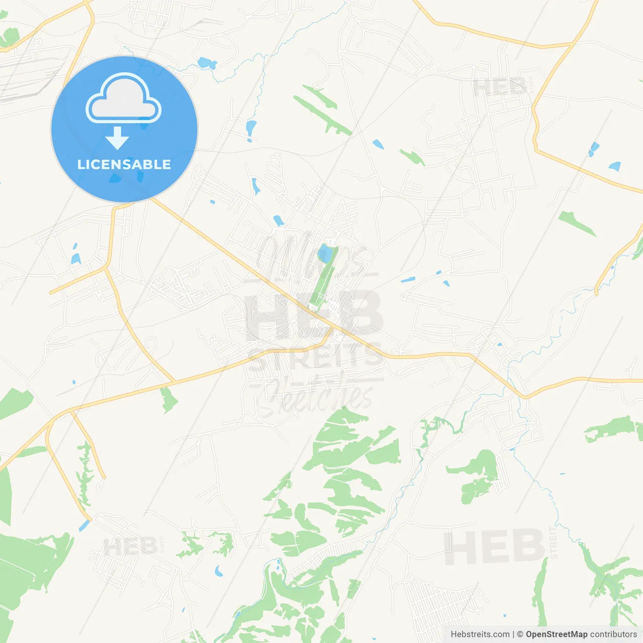 Brianka, Ukraine Vector Map - Classic Colors