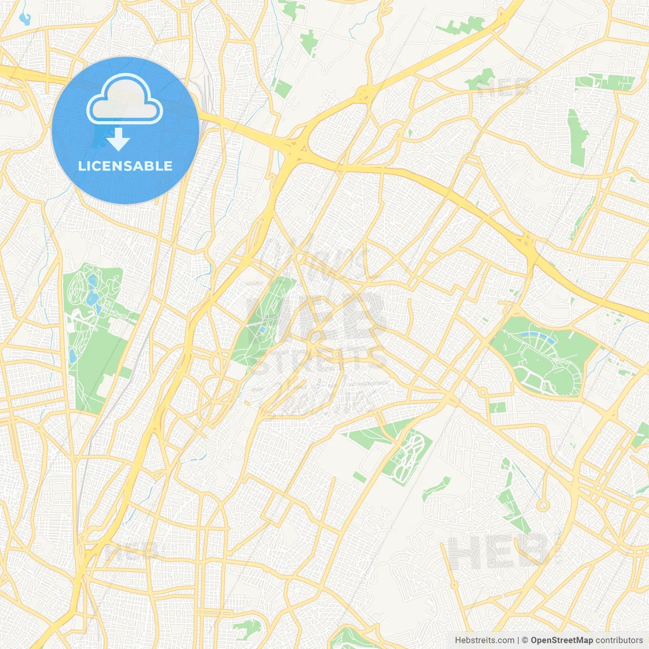 Nea Ionia, Greece Vector Map - Classic Colors