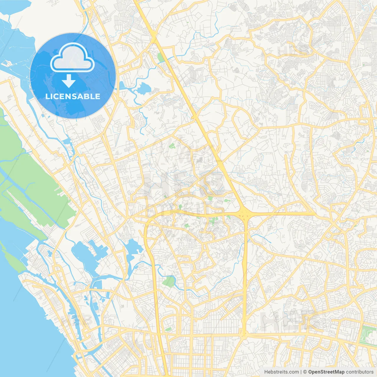 Printable street map of Valenzuela, Philippines