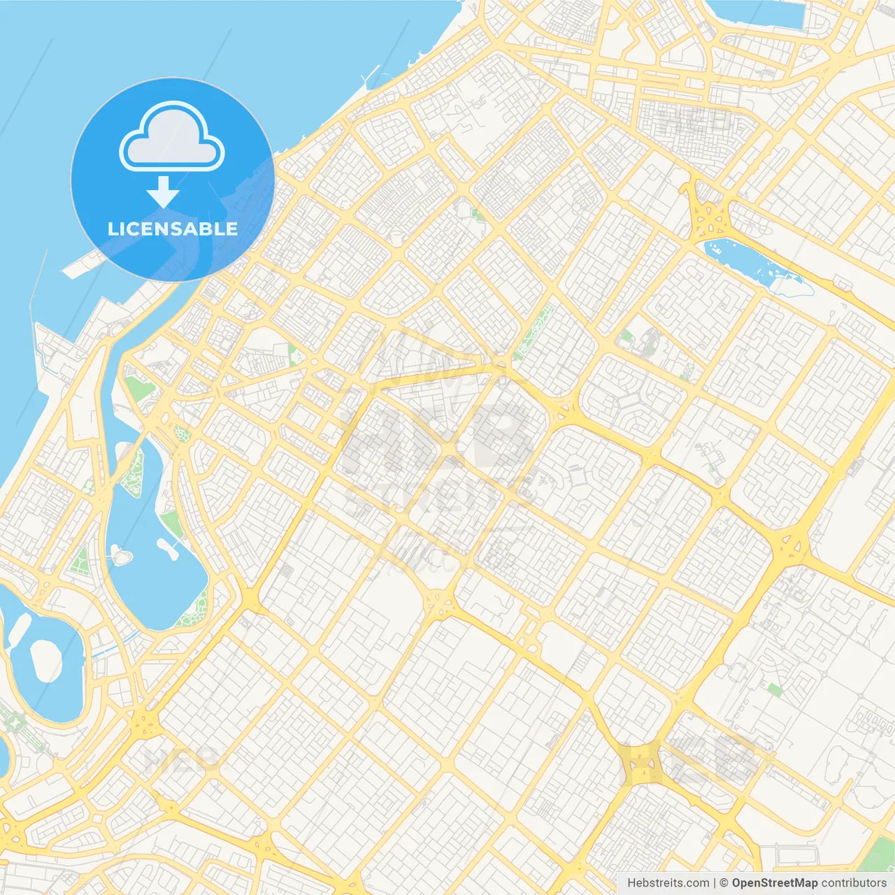Printable street map of Sharjah , United Arab Emirates