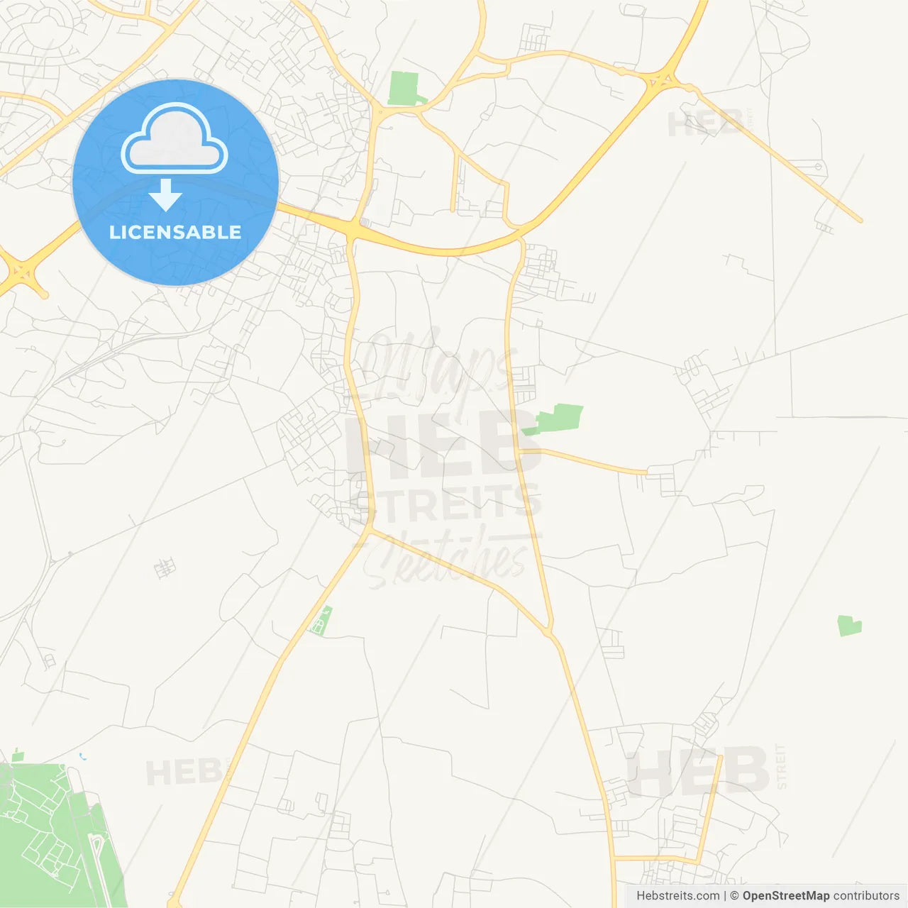 Printable street map of Ras al-Khaimah , United Arab Emirates