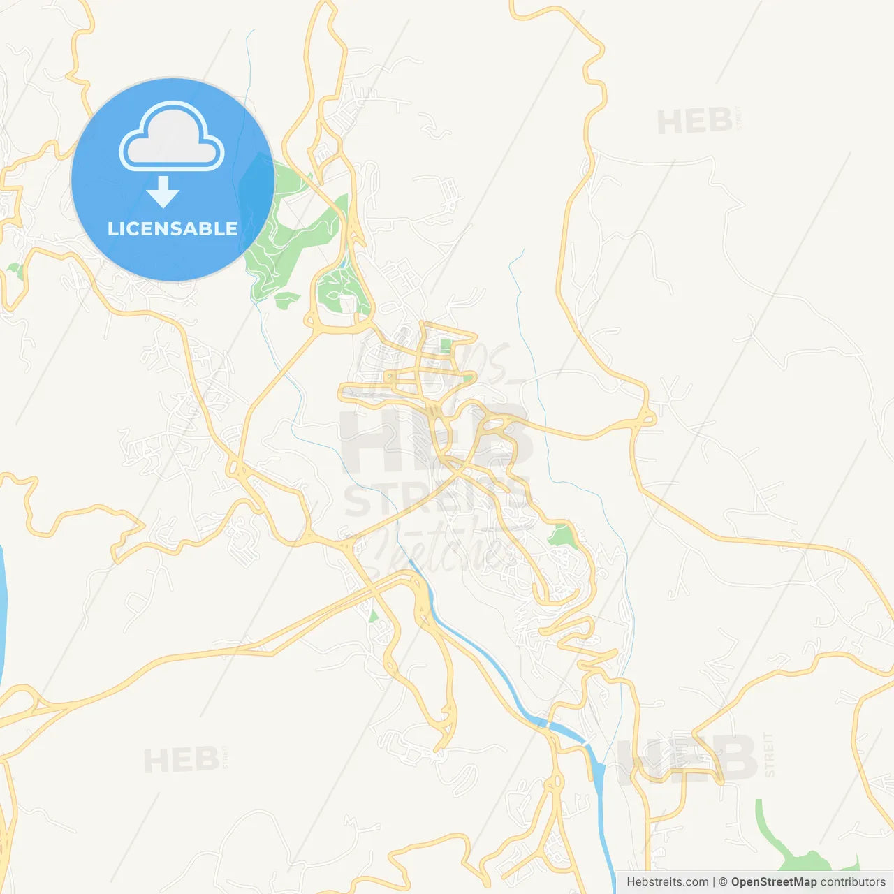 Catanzaro, Italy Vector Map - Classic Colors