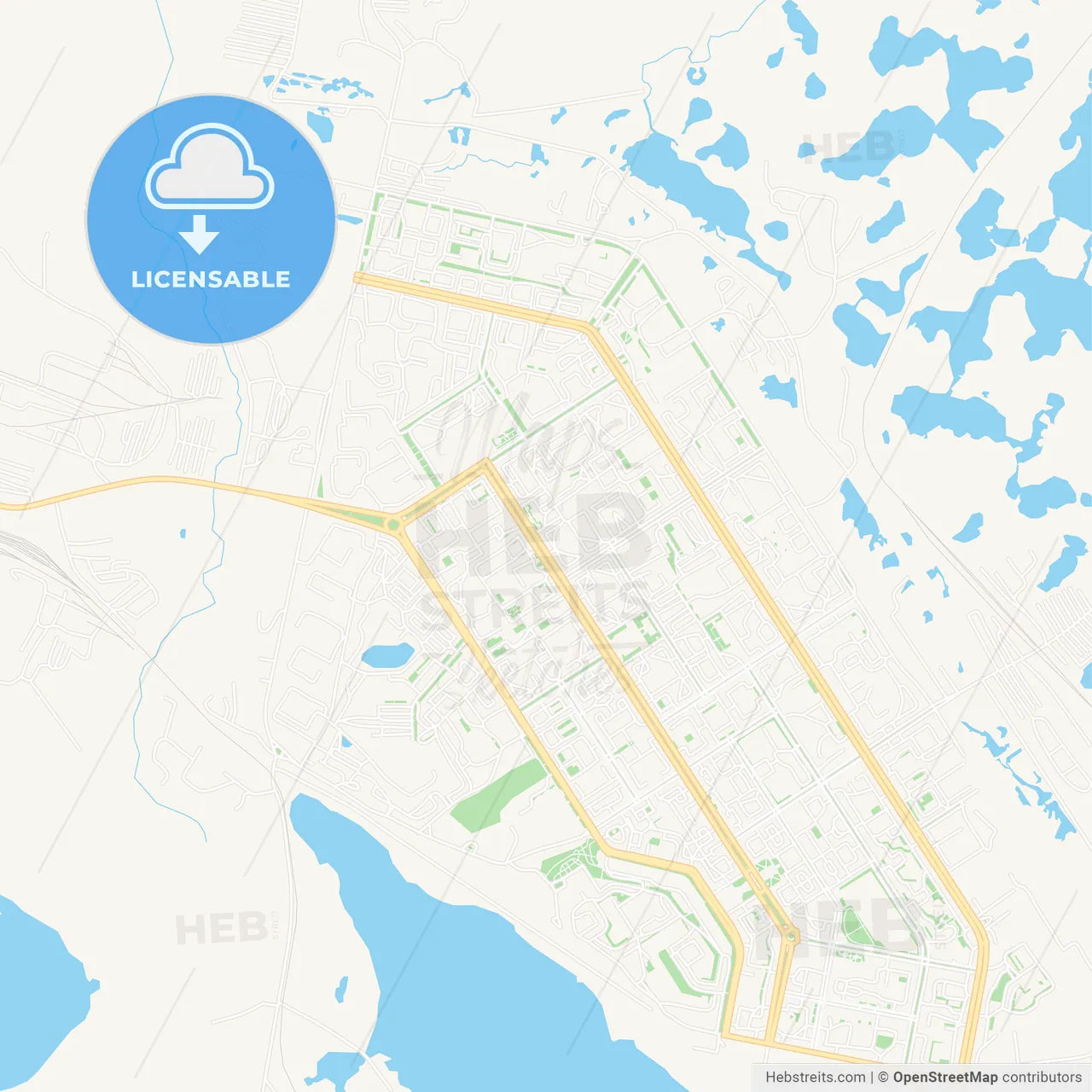 Norilsk, Russia Vector Map - Classic Colors