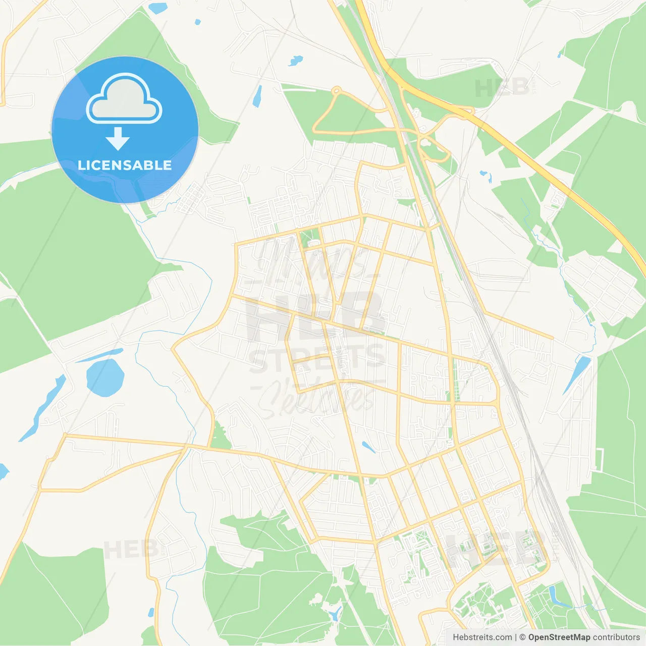 Domodedovo, Russia Vector Map - Classic Colors