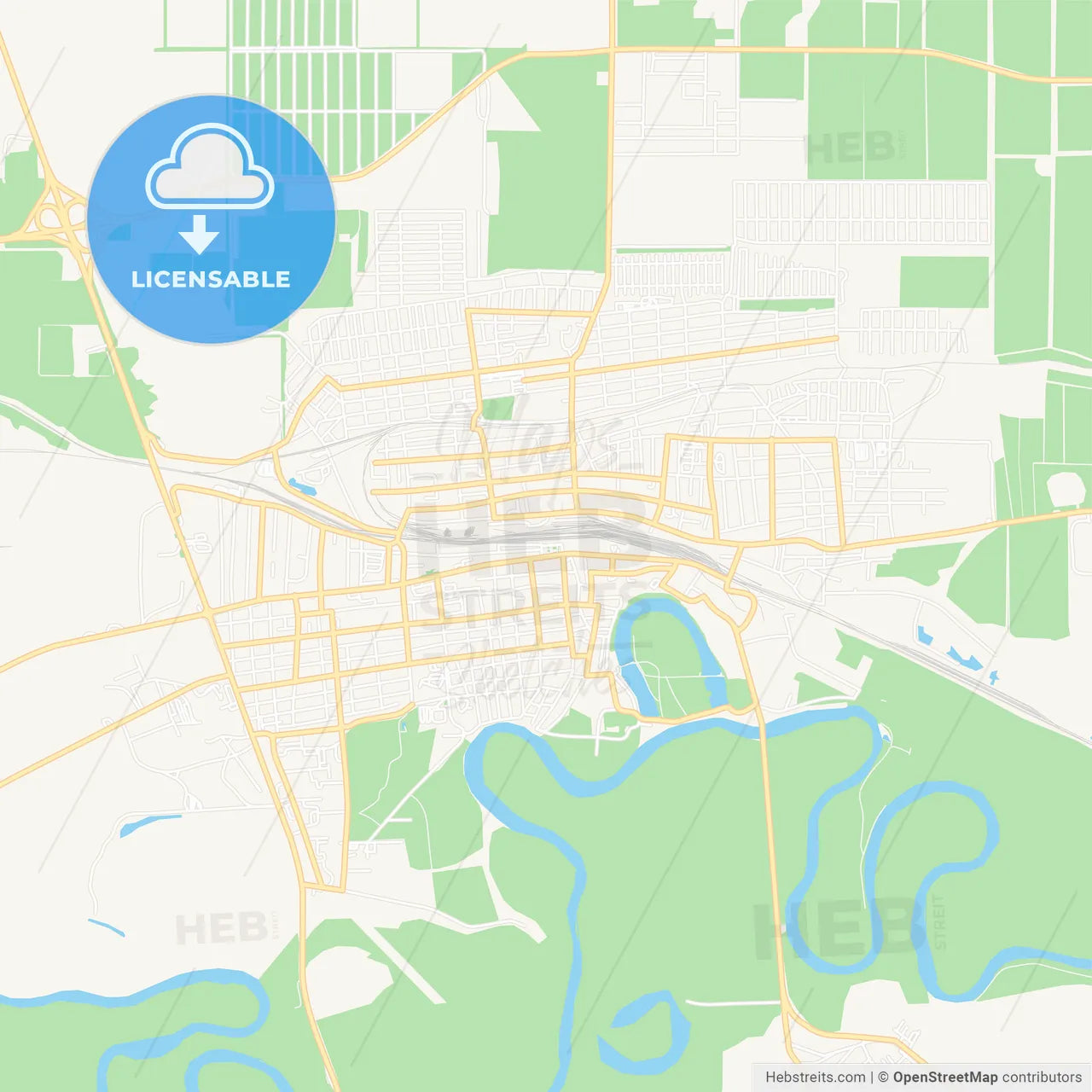 Kropotkin, Russia Vector Map - Classic Colors