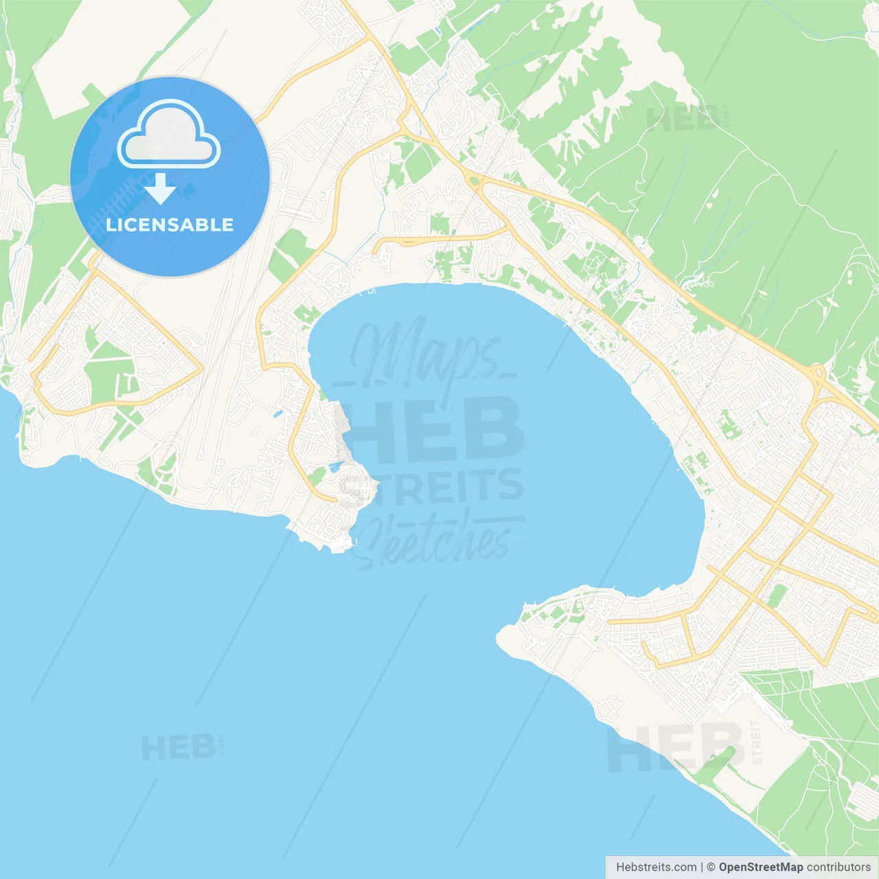 Gelendzhik, Russia Vector Map - Classic Colors