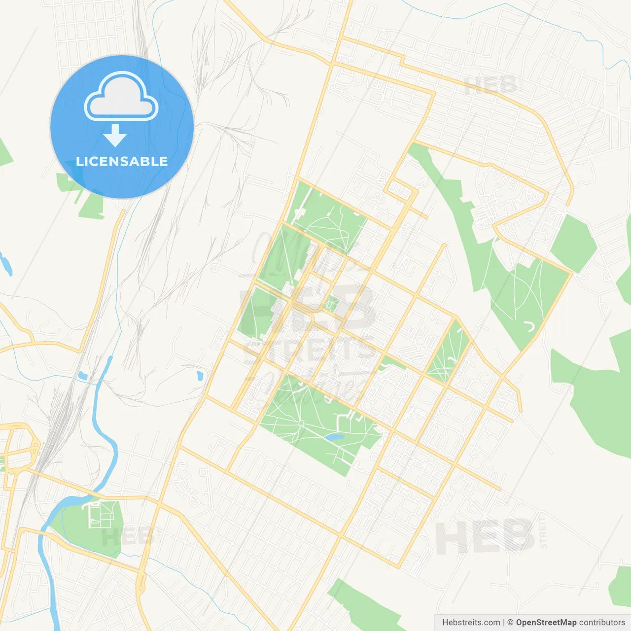 Kramatorsk, Ukraine Vector Map - Classic Colors
