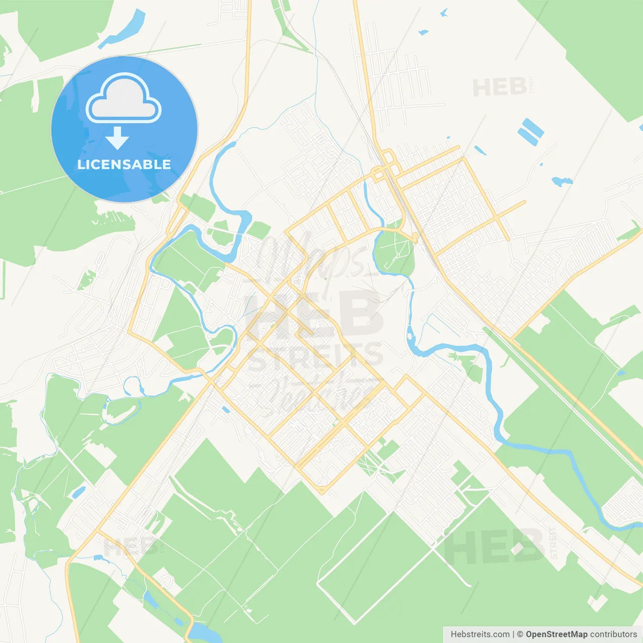 Druzhkivka, Ukraine Vector Map - Classic Colors