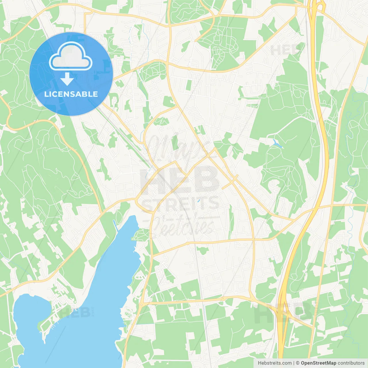 Jarvenpaa, Finland Vector Map - Classic Colors