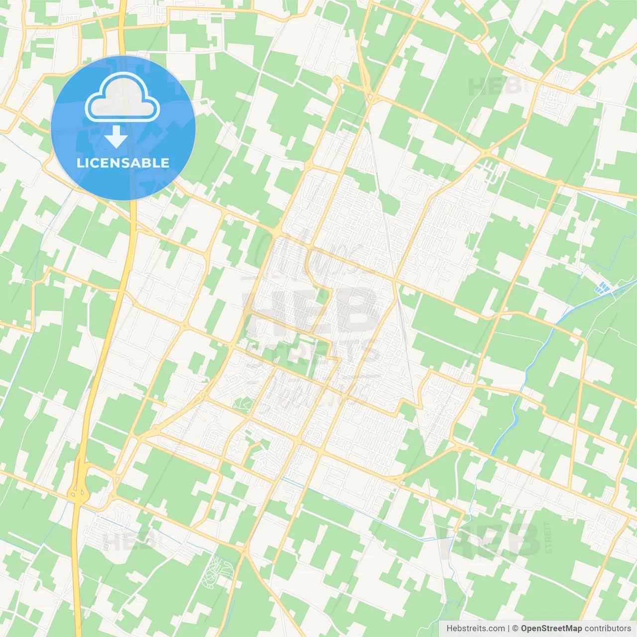 Carpi, Italy Vector Map - Classic Colors