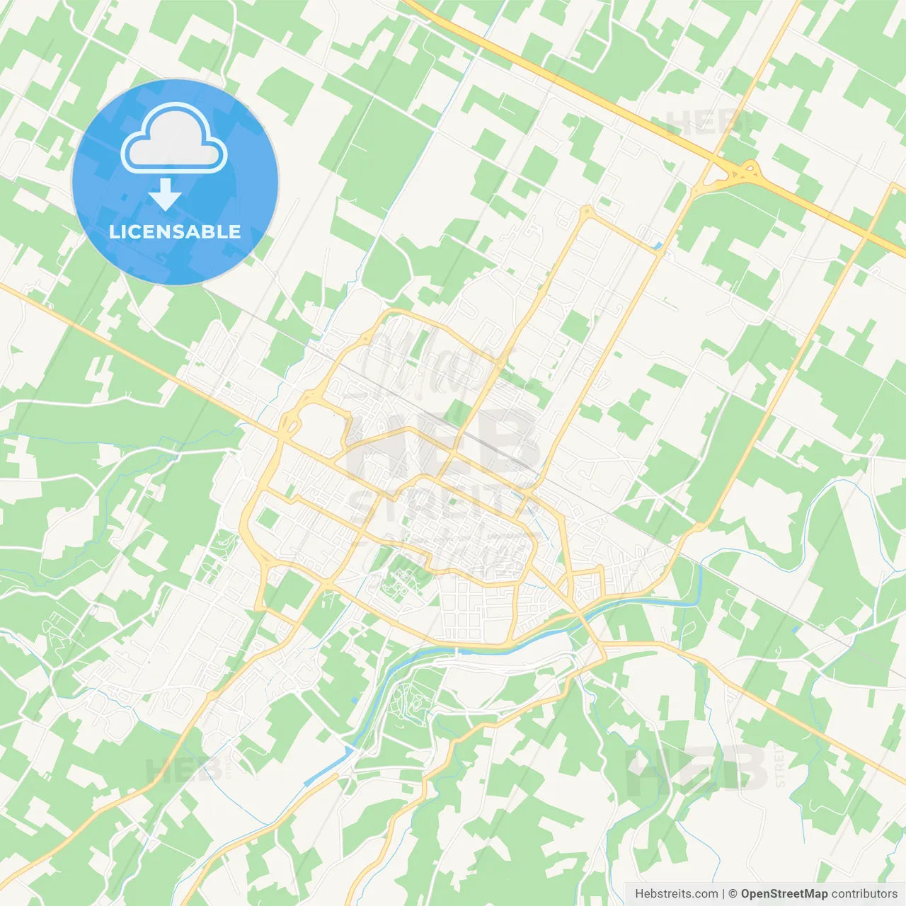 Imola, Italy Vector Map - Classic Colors