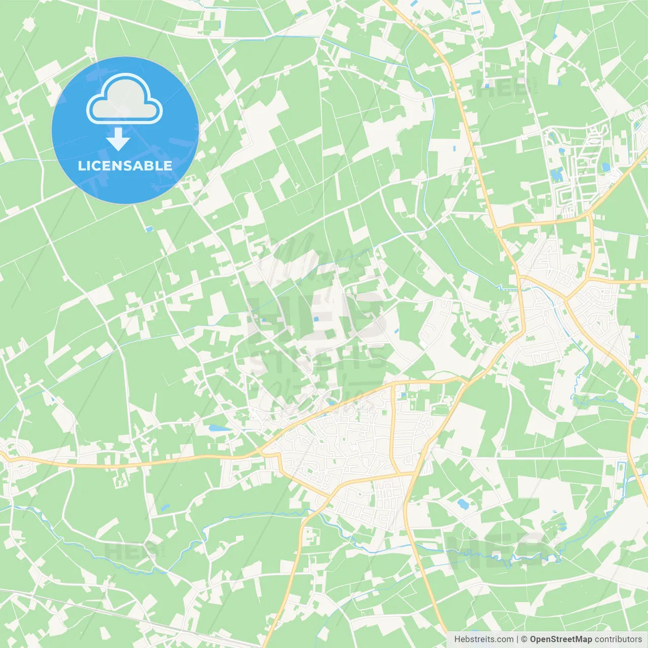 Leudal, Netherlands Vector Map - Classic Colors