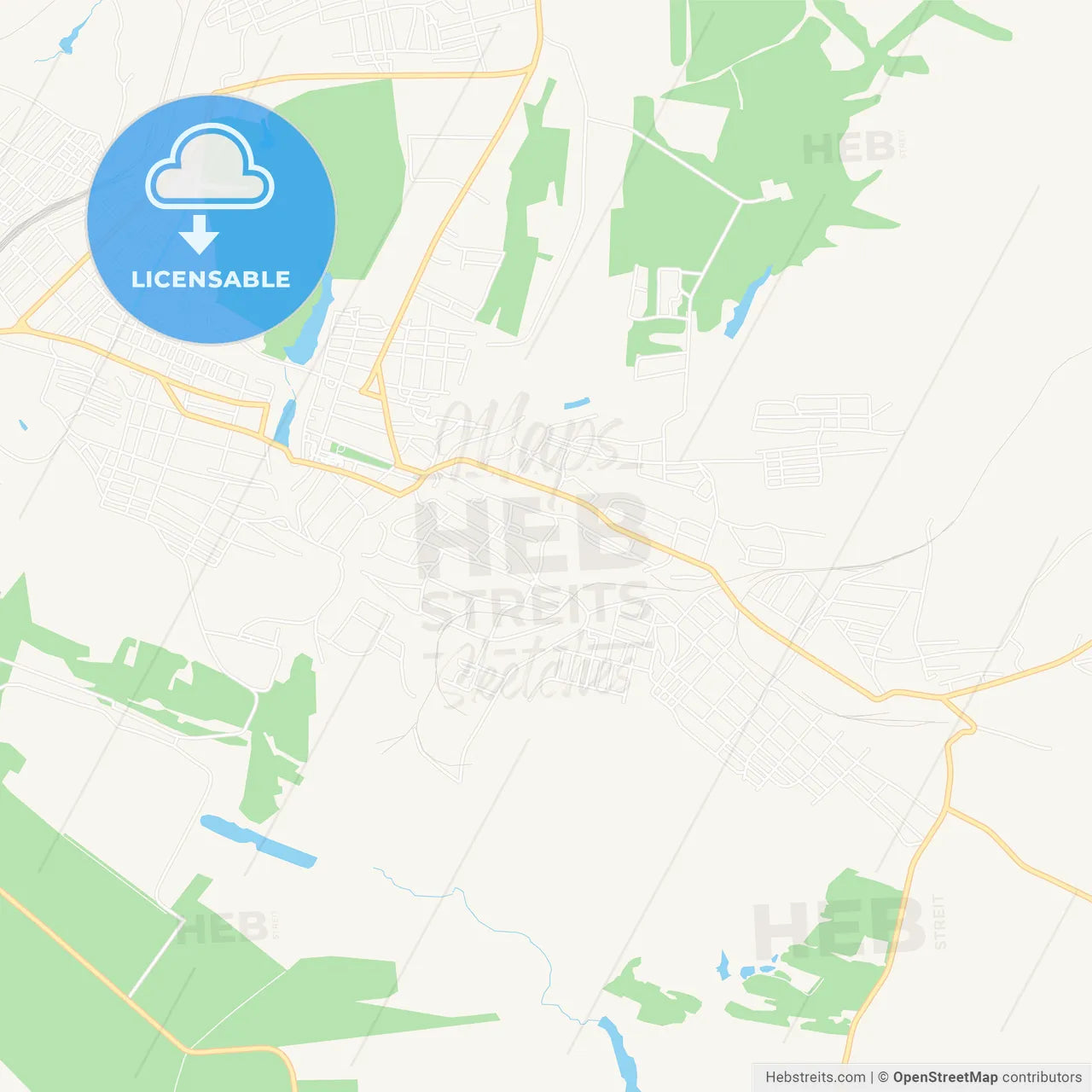 Chystiakove, Ukraine Vector Map - Classic Colors