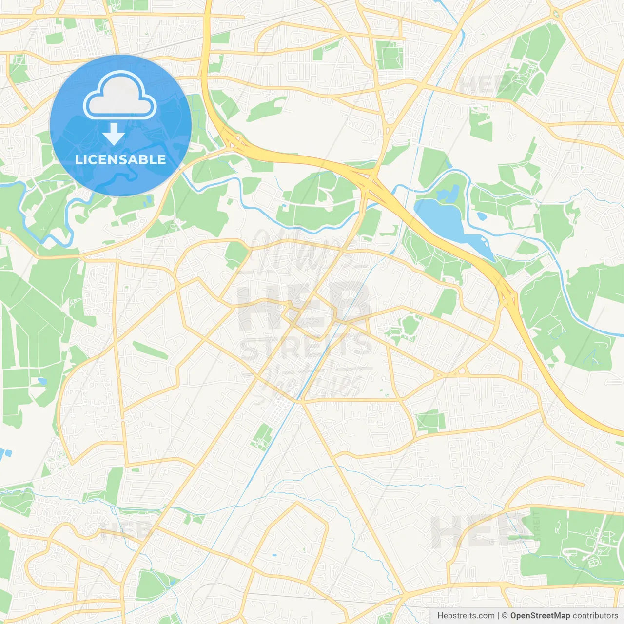 Sale, England Vector Map - Classic Colors