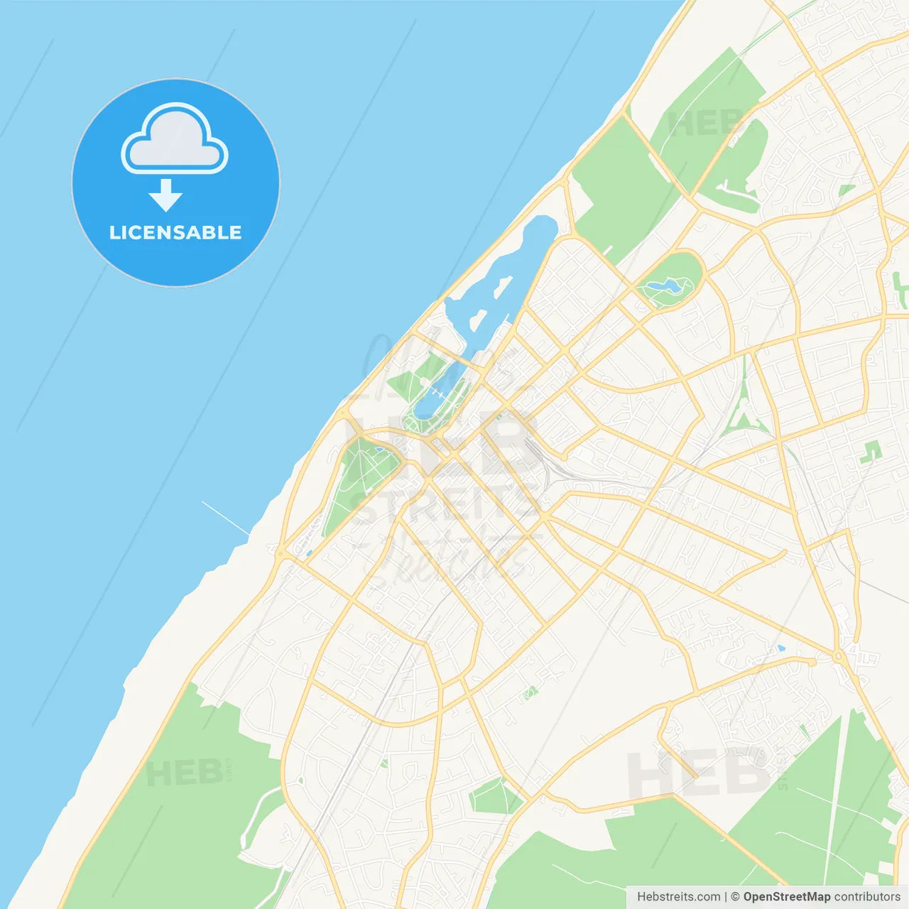 Southport, England Vector Map - Classic Colors