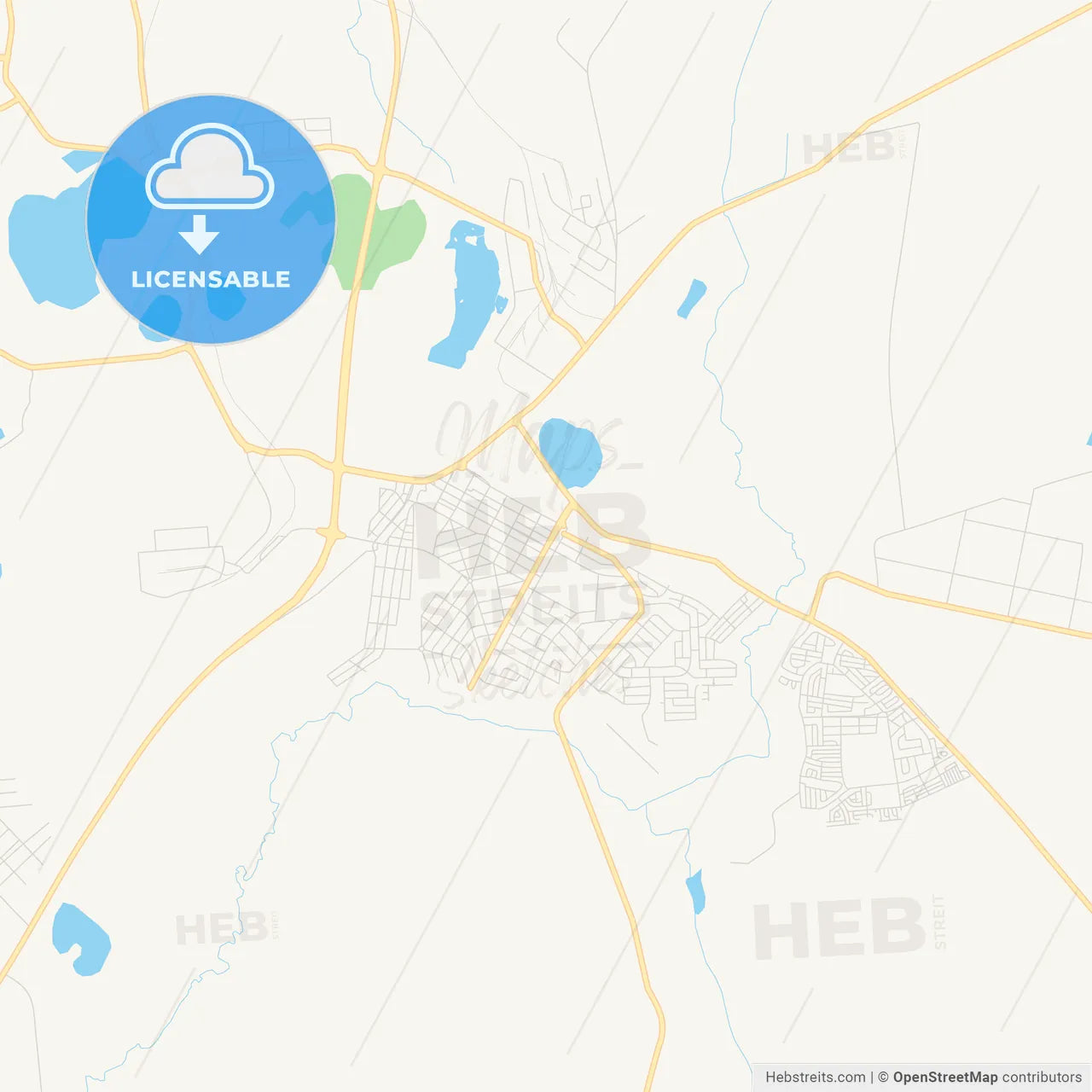 Printable street map of Nigel, South Africa