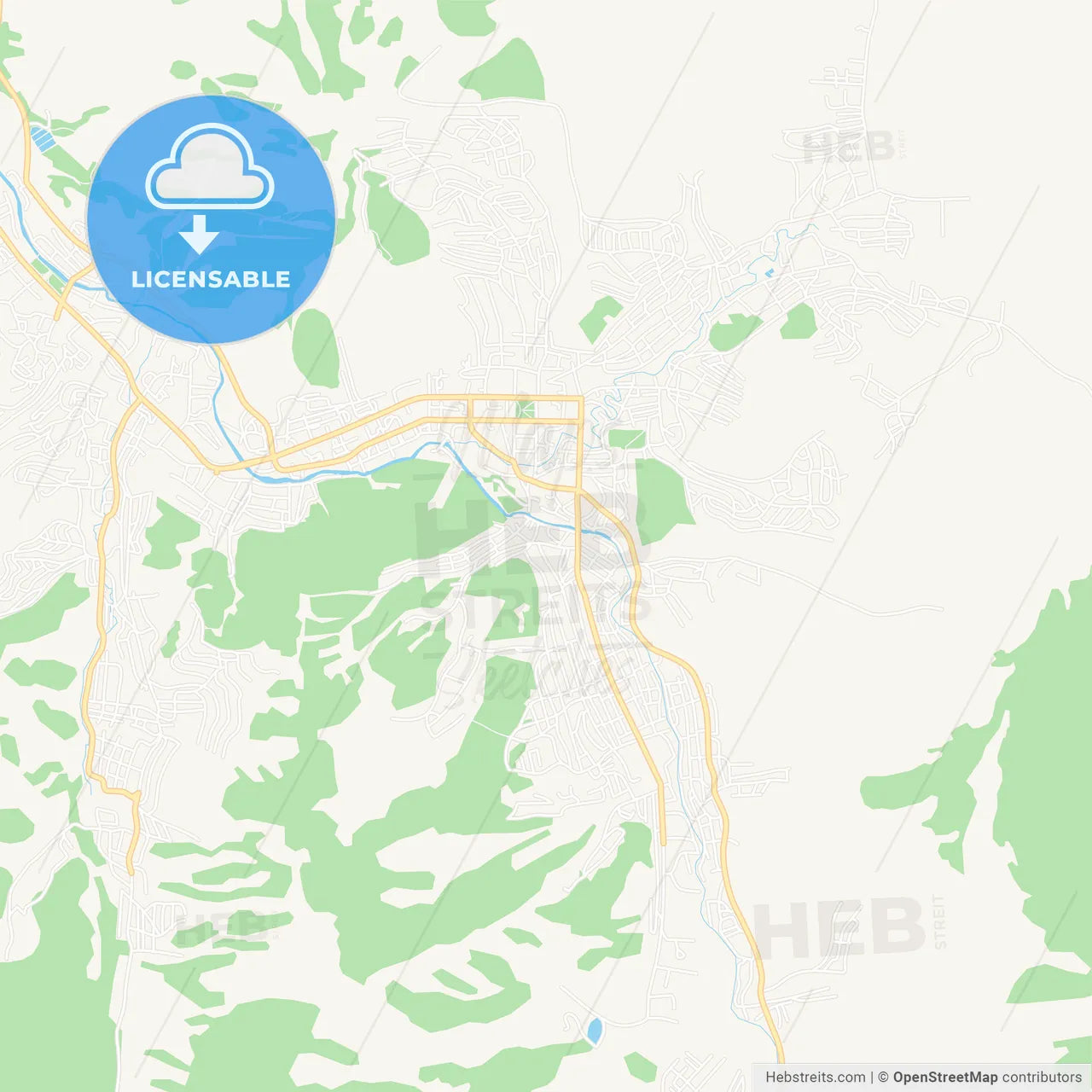 Gorno-Altaysk, Russia Vector Map - Classic Colors