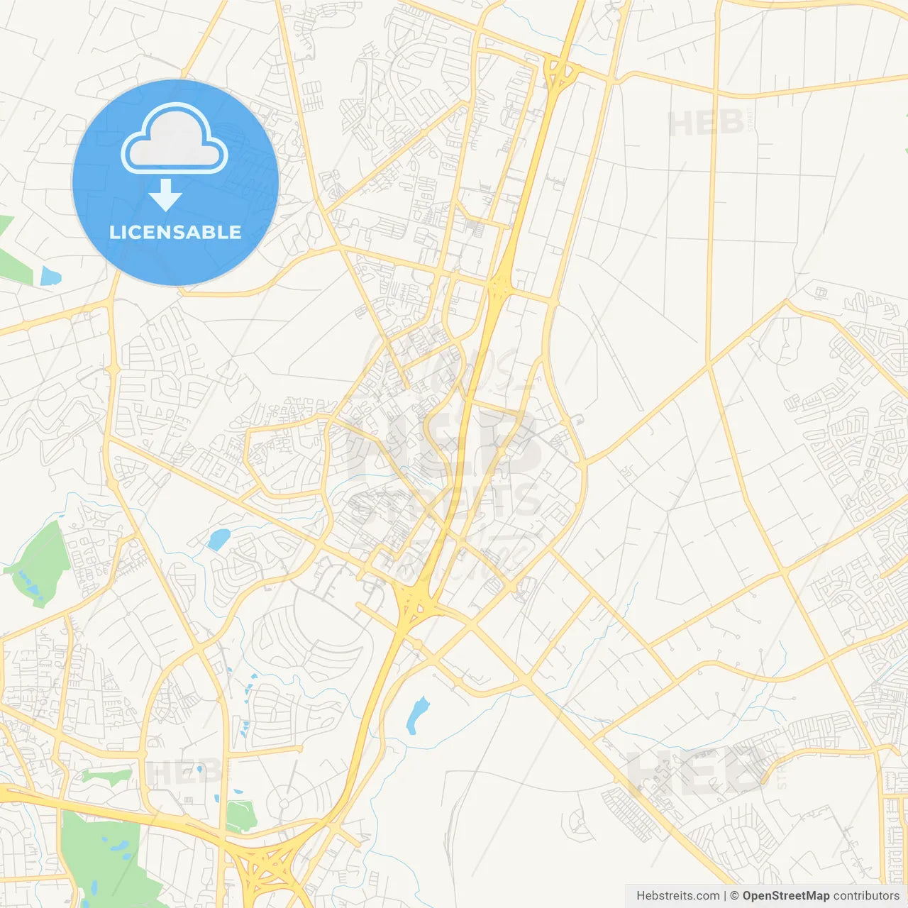 Printable street map of Midrand, South Africa