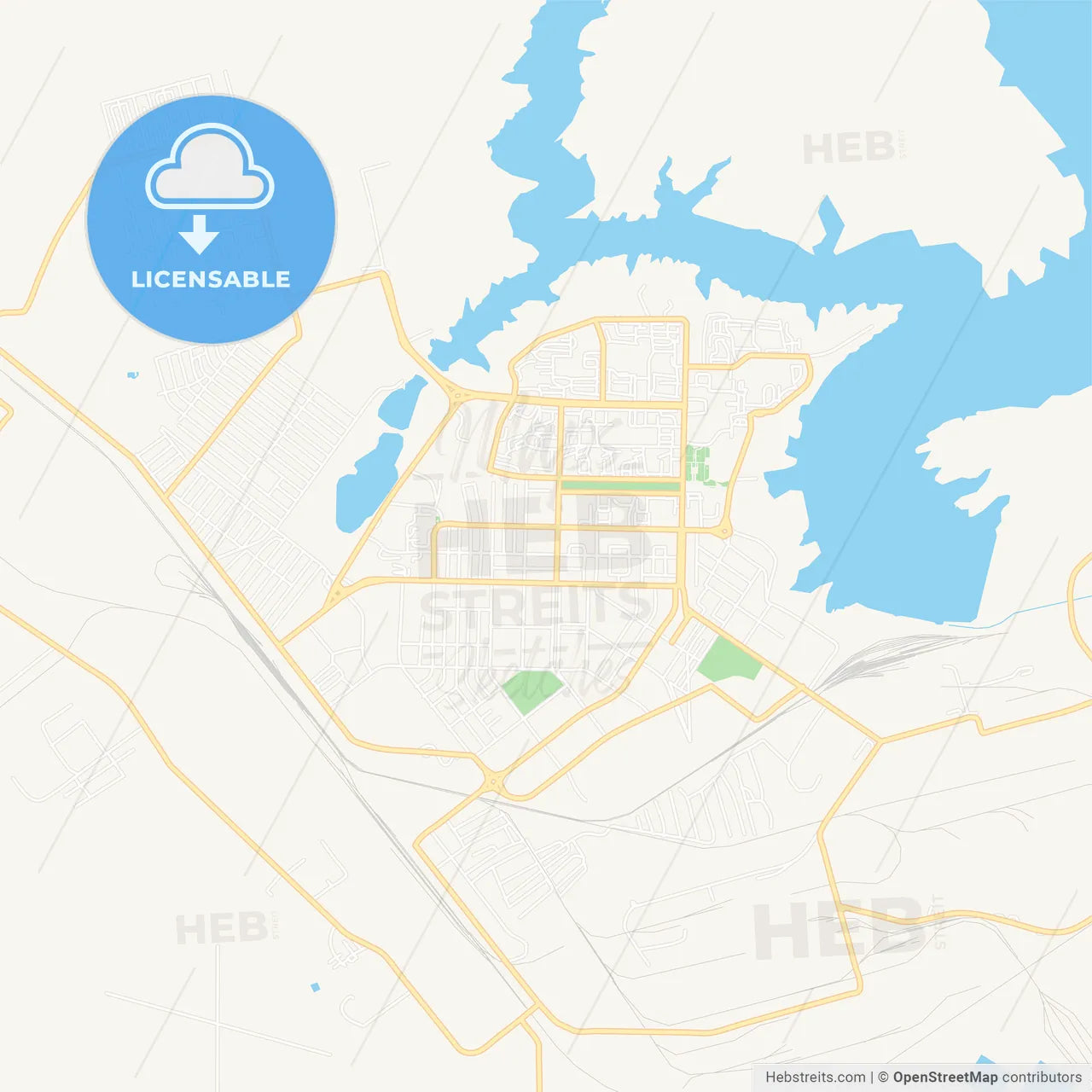 Zhezkazgan, Kazakhstan Vector Map - Classic Colors