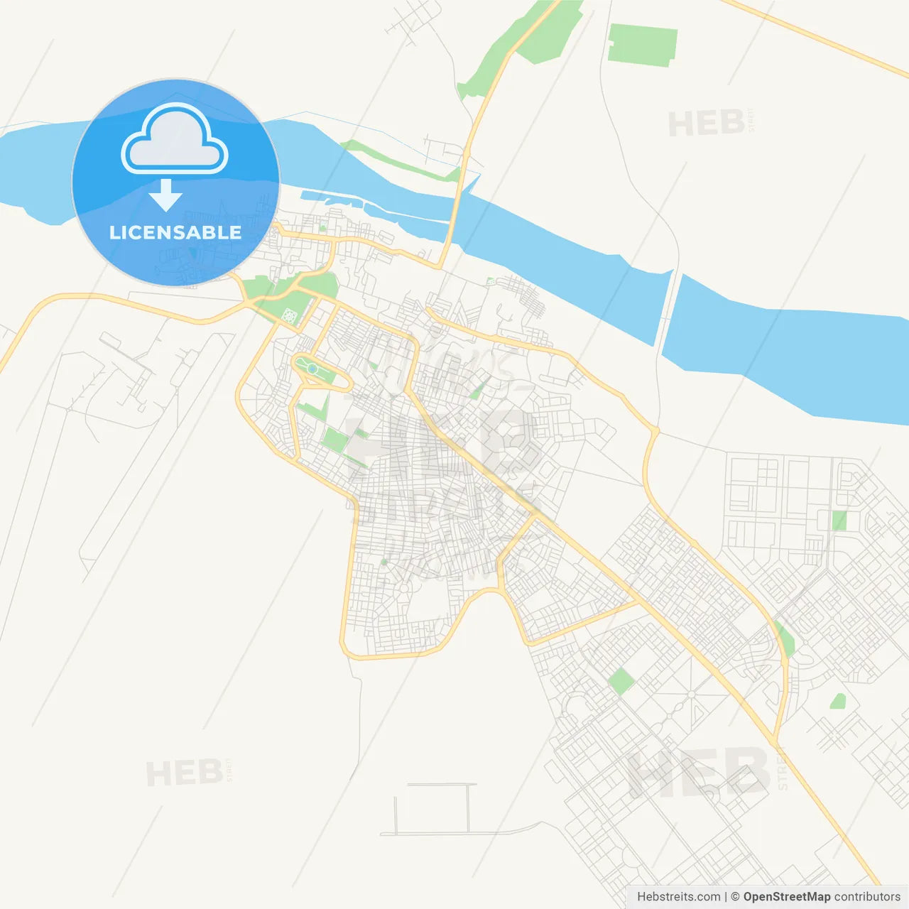 Printable street map of Laayoune, Western Sahara