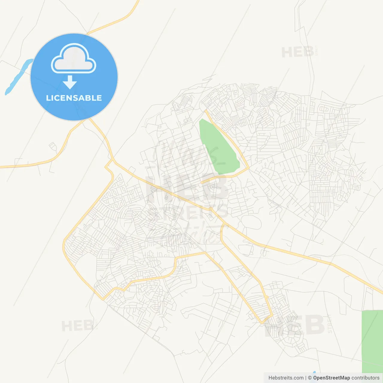 Printable street map of Chingola, Zambia