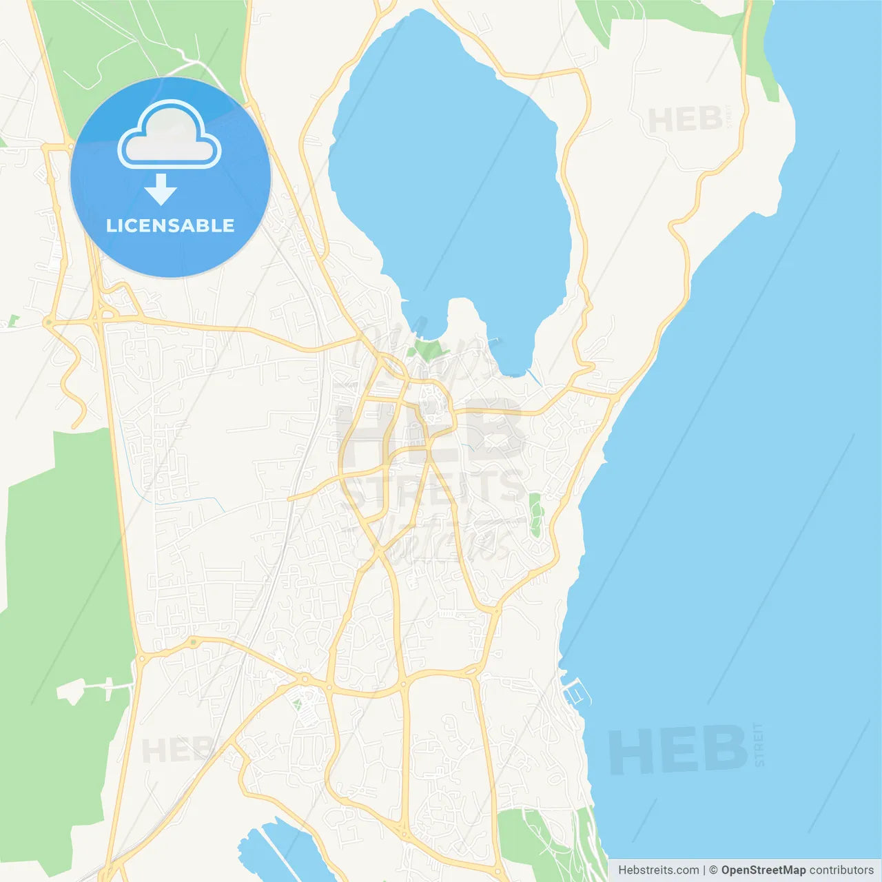 Istres, France Vector Map - Classic Colors