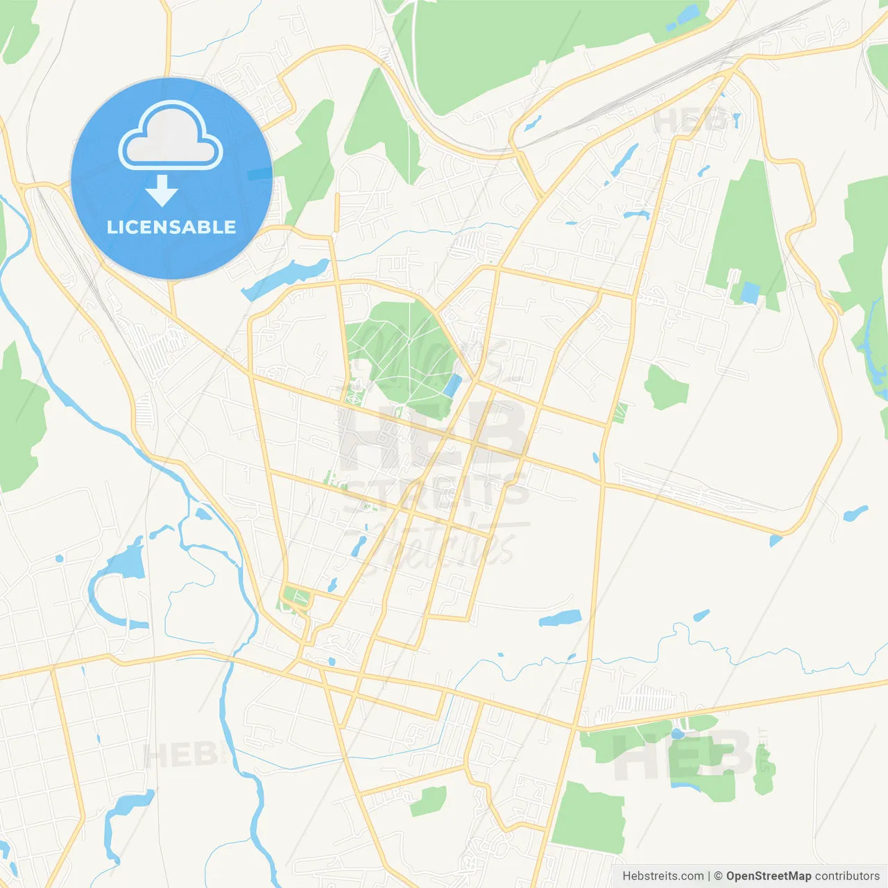 Arzamas, Russia Vector Map - Classic Colors