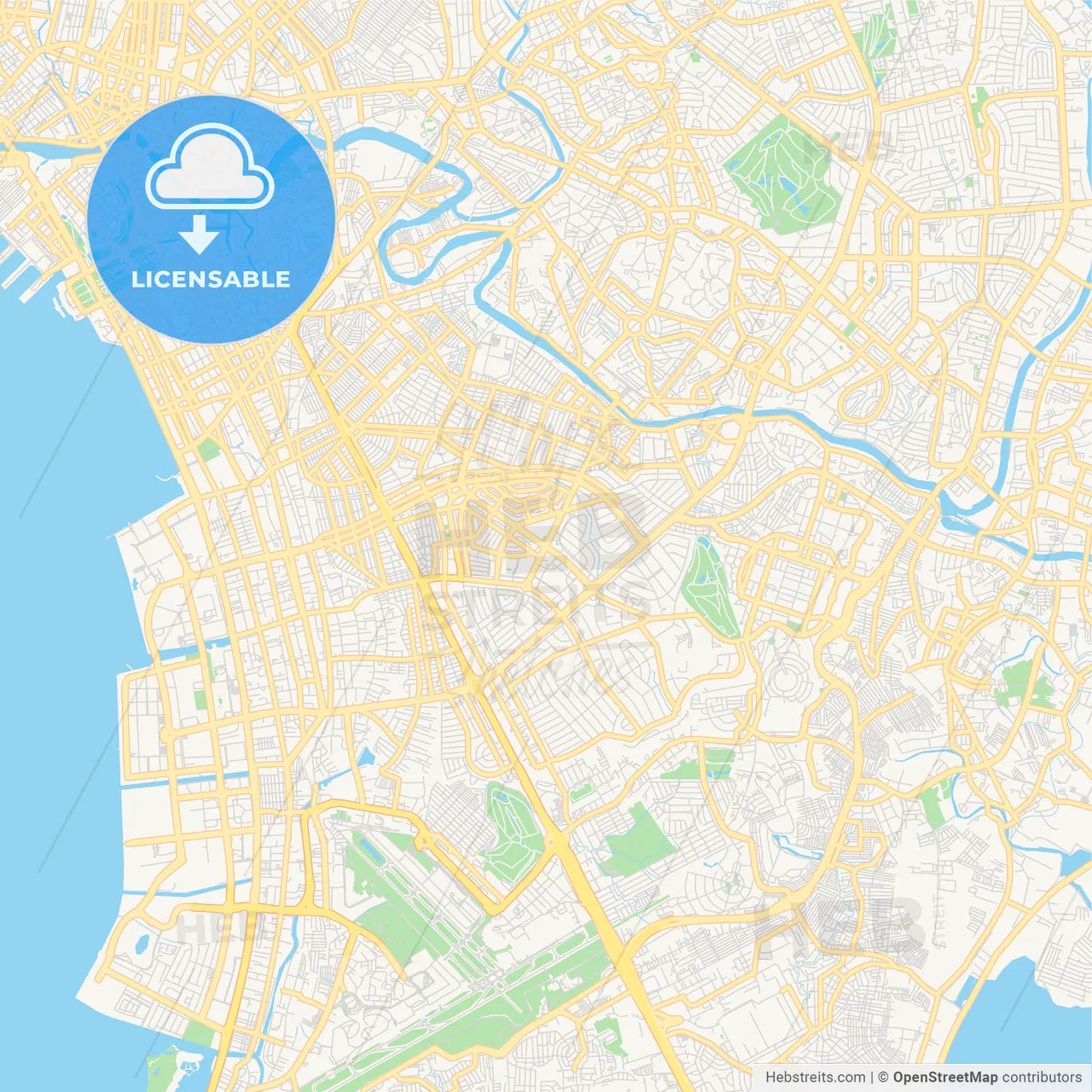 Printable street map of Makati, Philippines