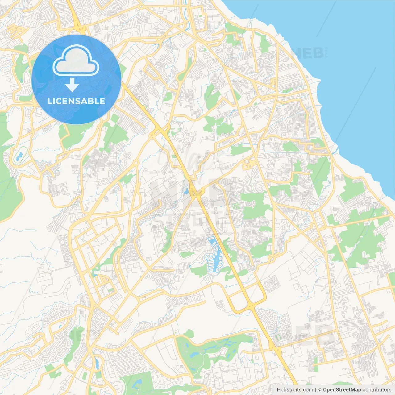 Printable street map of Santa Rosa, Philippines