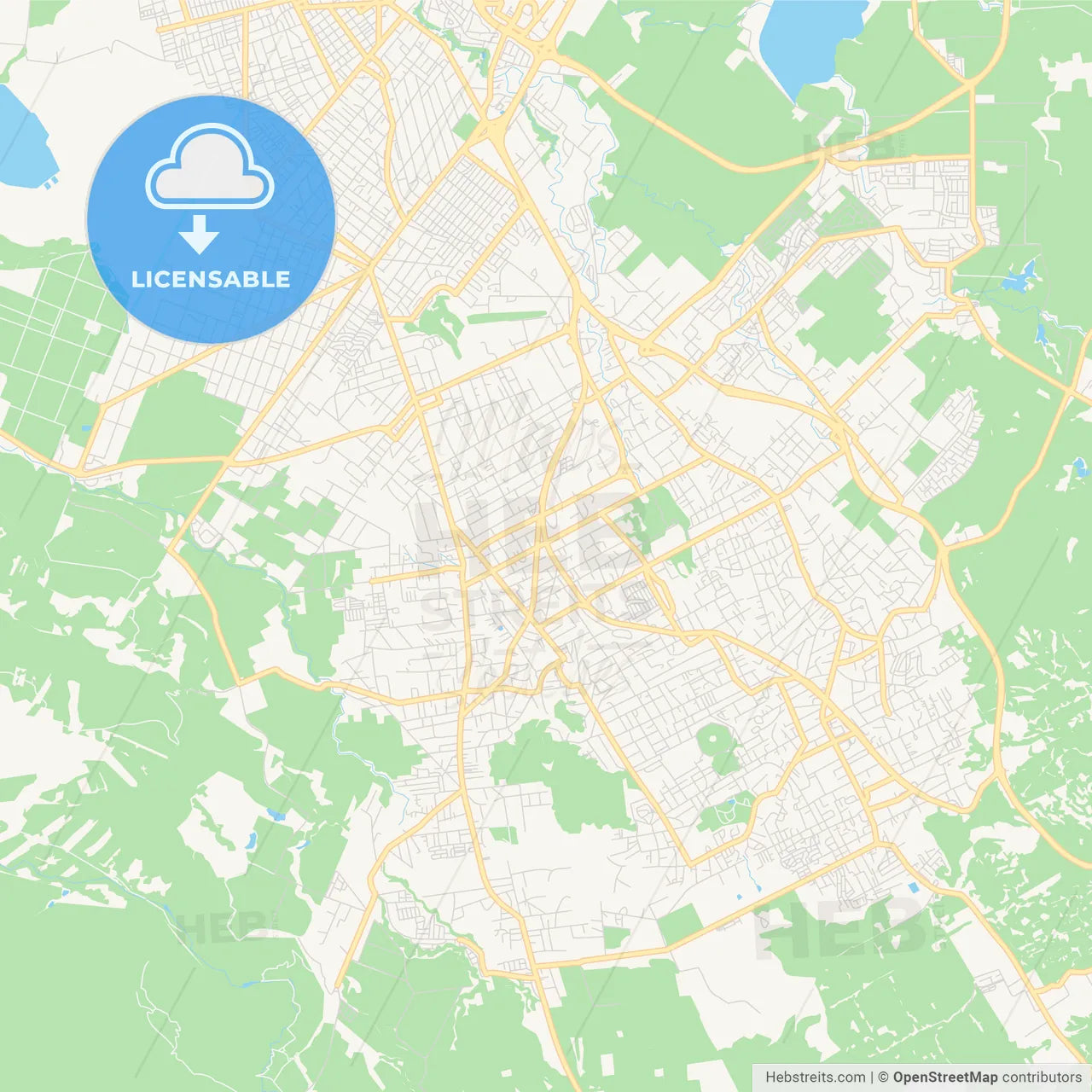 Printable street map of Vacoas, Mauritius