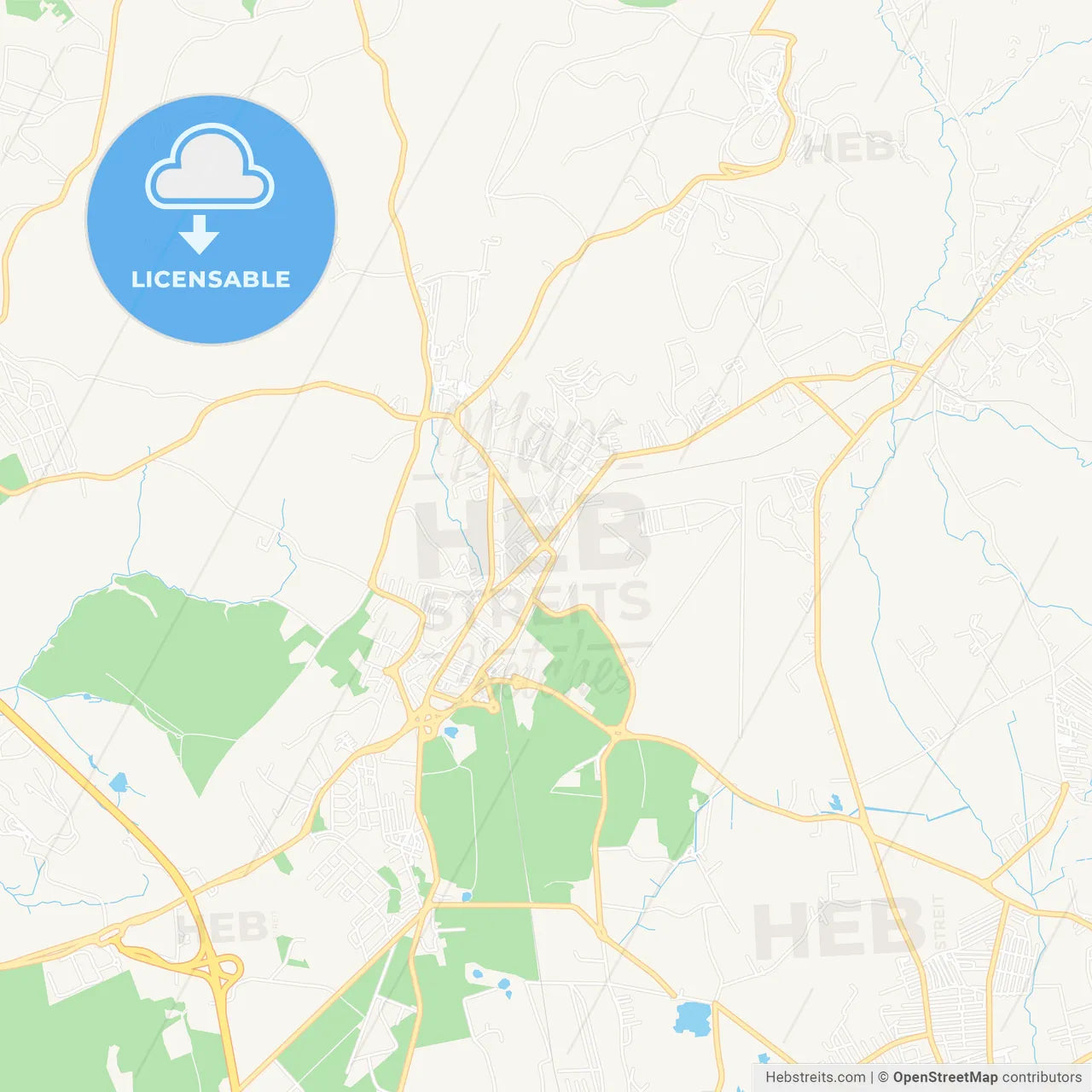 Guidonia Montecelio, Italy Vector Map - Classic Colors