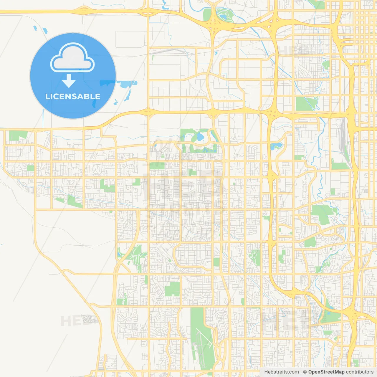 Empty vector map of West Valley City, Utah, USA