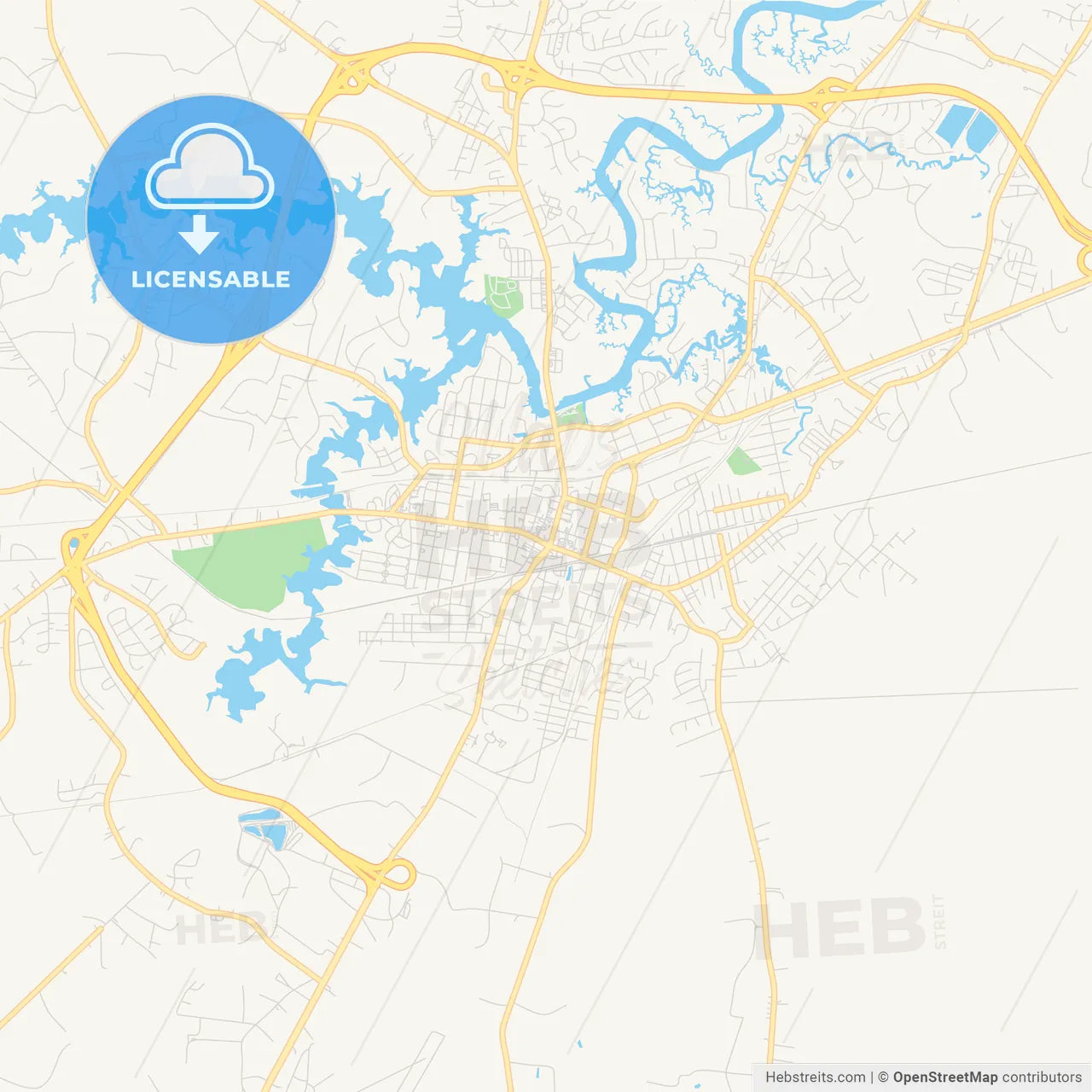 Empty vector map of Suffolk, Virginia, USA