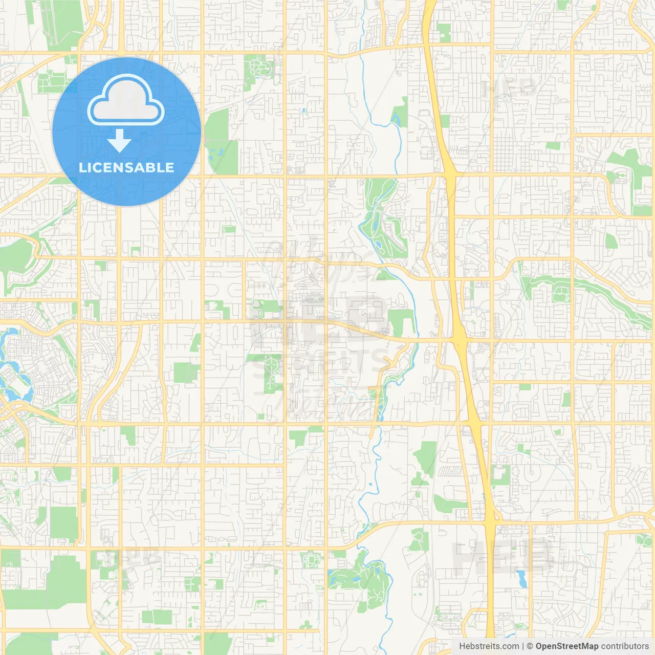 Empty vector map of South Jordan, Utah, USA
