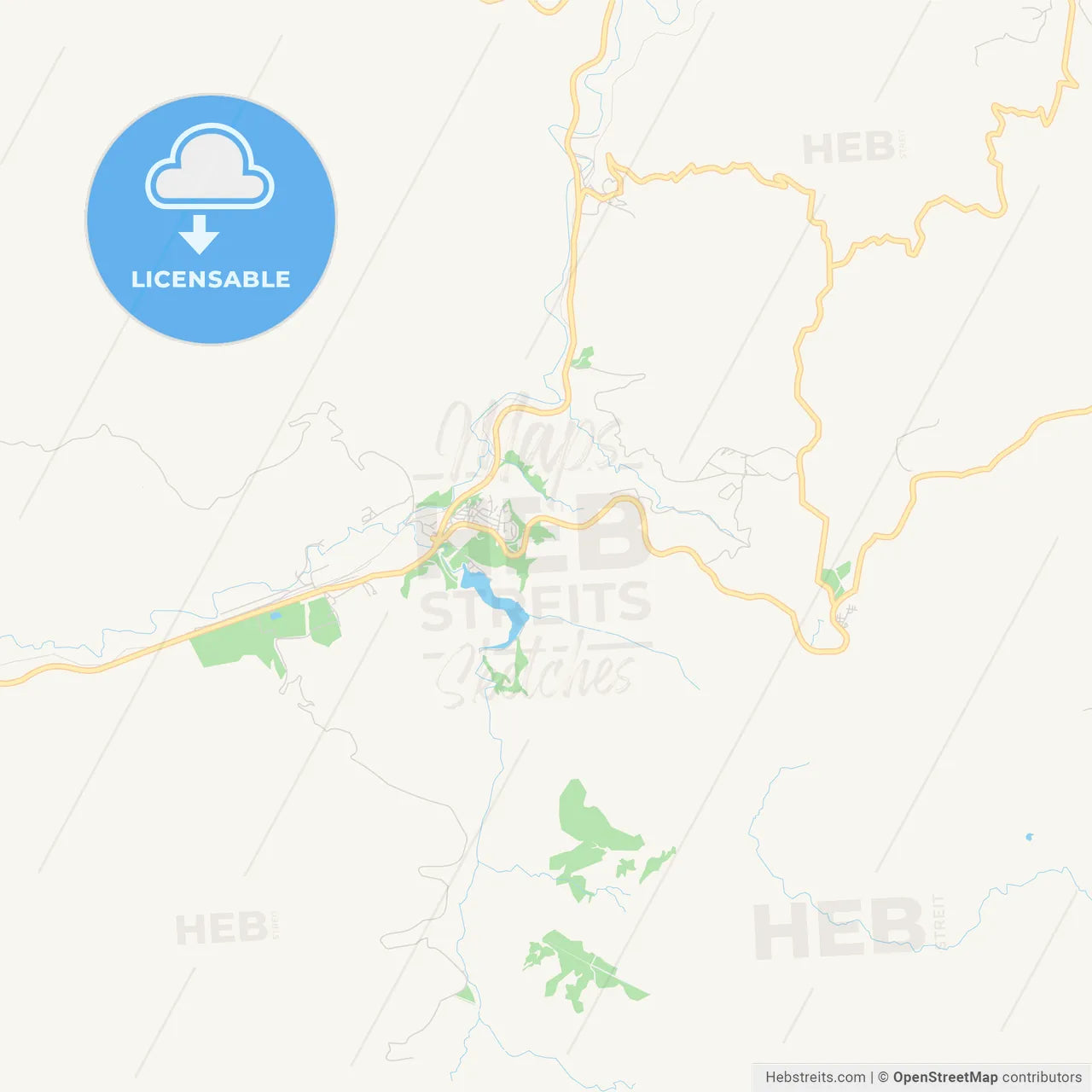Printable street map of Mpumalanga, South Africa